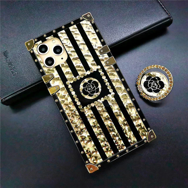 Us Lite Luxury Flower Case Square Cover for iPhone 11 12 13 14 Plus Mini Pro Max - Image 13