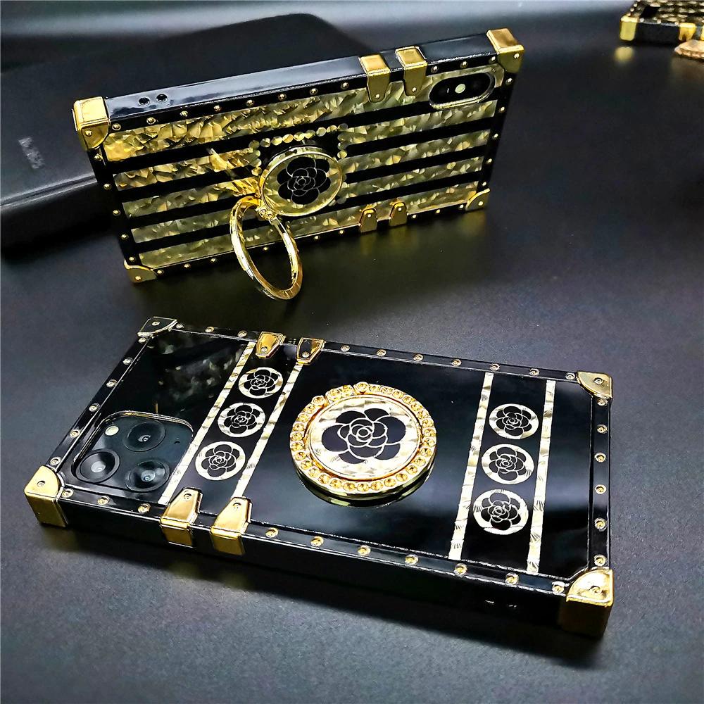 Us Lite Luxury Flower Case Square Cover for iPhone 11 12 13 14 Plus Mini Pro Max - Image 3