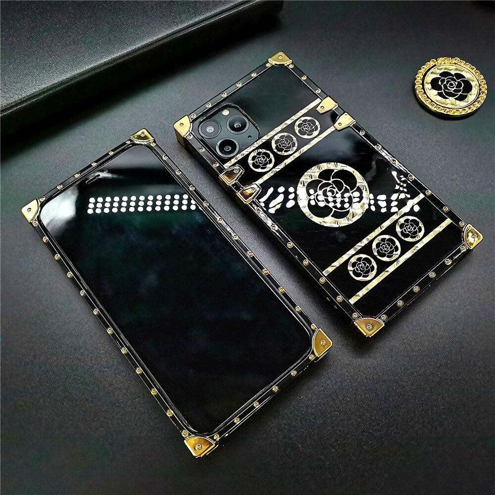 Us Lite Luxury Flower Case Square Cover for iPhone 11 12 13 14 Plus Mini Pro Max - Image 4