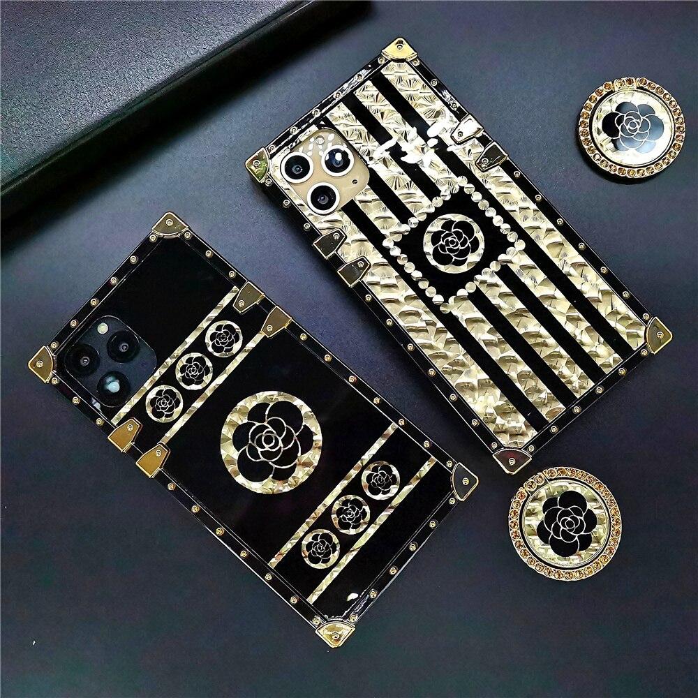 Us Lite Luxury Flower Case Square Cover for iPhone 11 12 13 14 Plus Mini Pro Max - Image 5