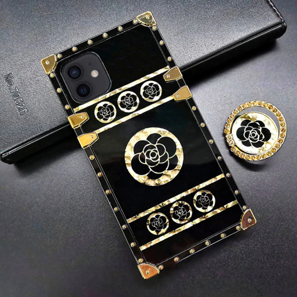 Us Lite Luxury Flower Case Square Cover for iPhone 11 12 13 14 Plus Mini Pro Max - Image 9