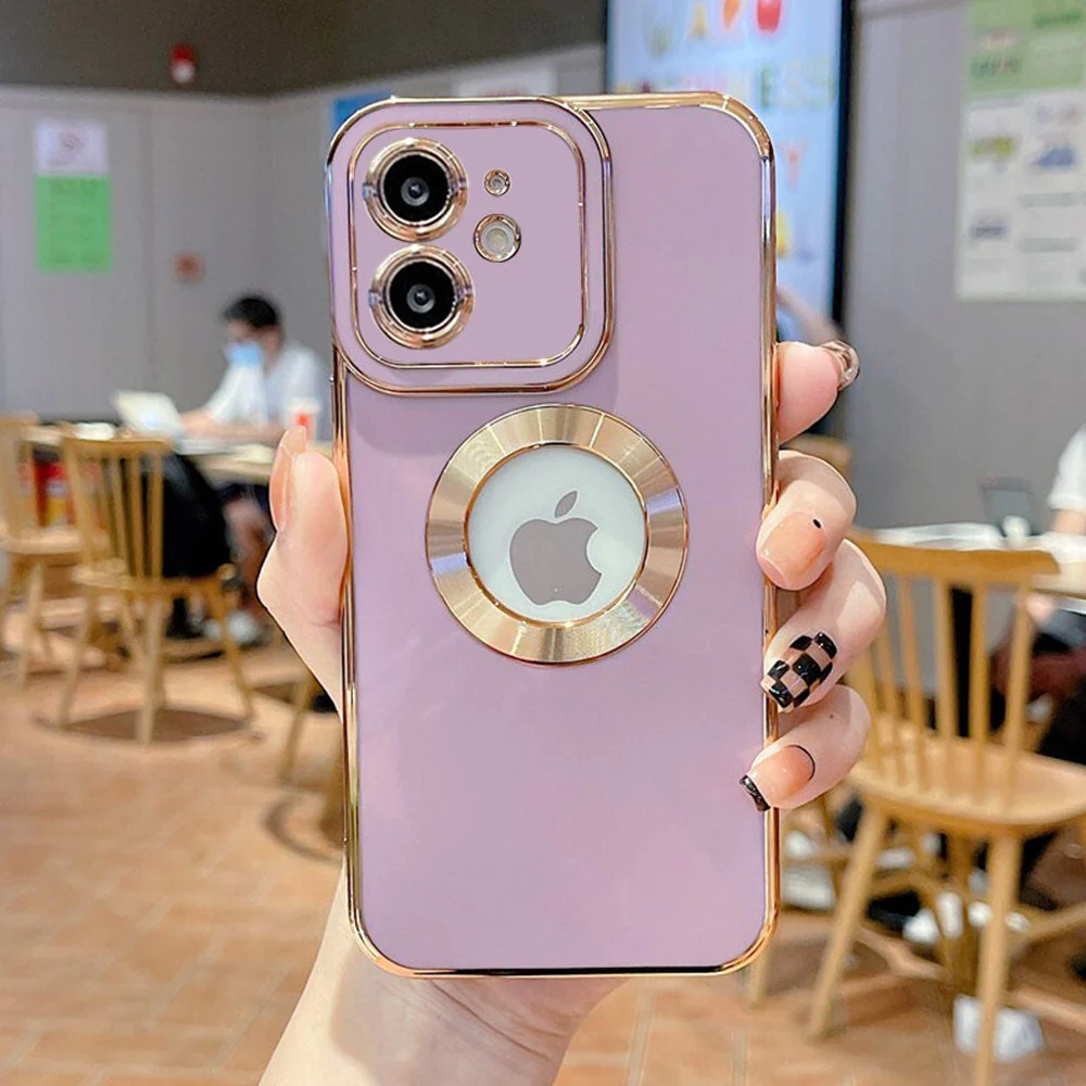 Luxury Gold Plated Logo Hole Phone Case For iPhone - Image 16