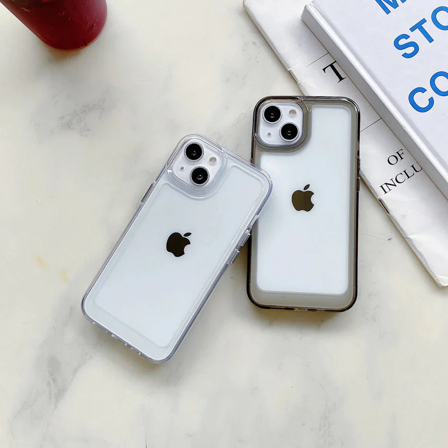 LuxuryKase Acrylic Clear Hard Shockproof Armour Case For Iphone - Image 2