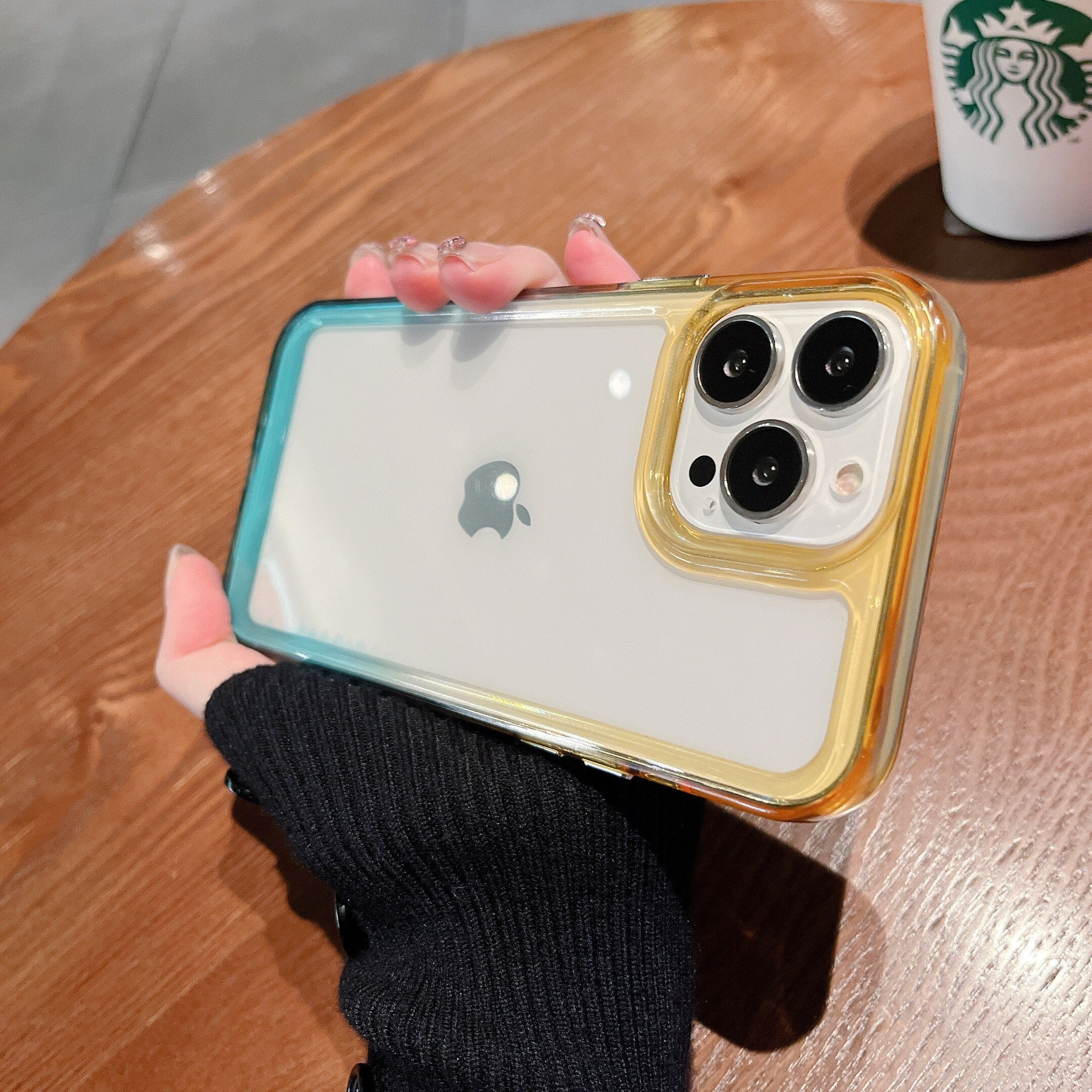 LuxuryKase Acrylic Shockproof Gradient Rainbow Color Bumper Case for Iphone - Image 29