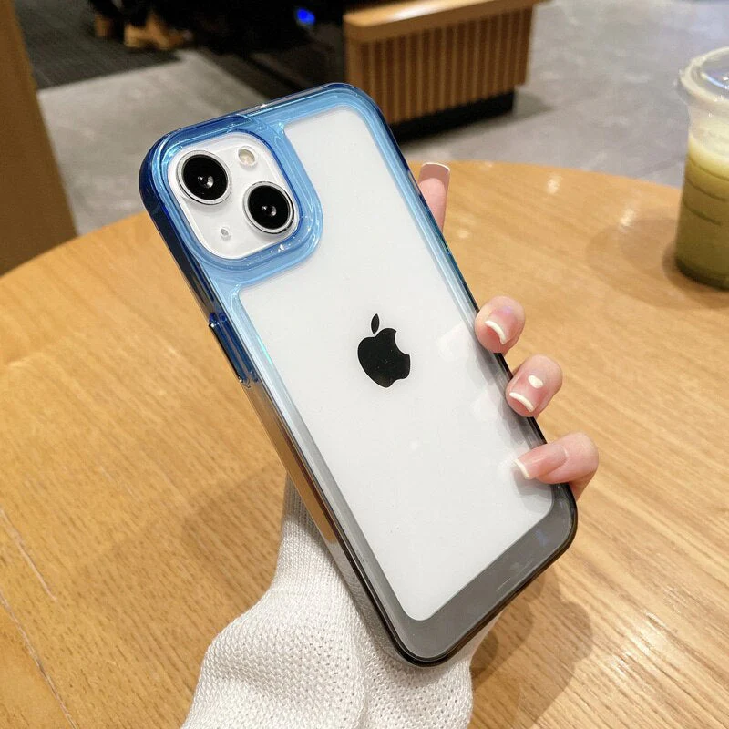 LuxuryKase Acrylic Shockproof Gradient Rainbow Color Bumper Case for Iphone - Image 7