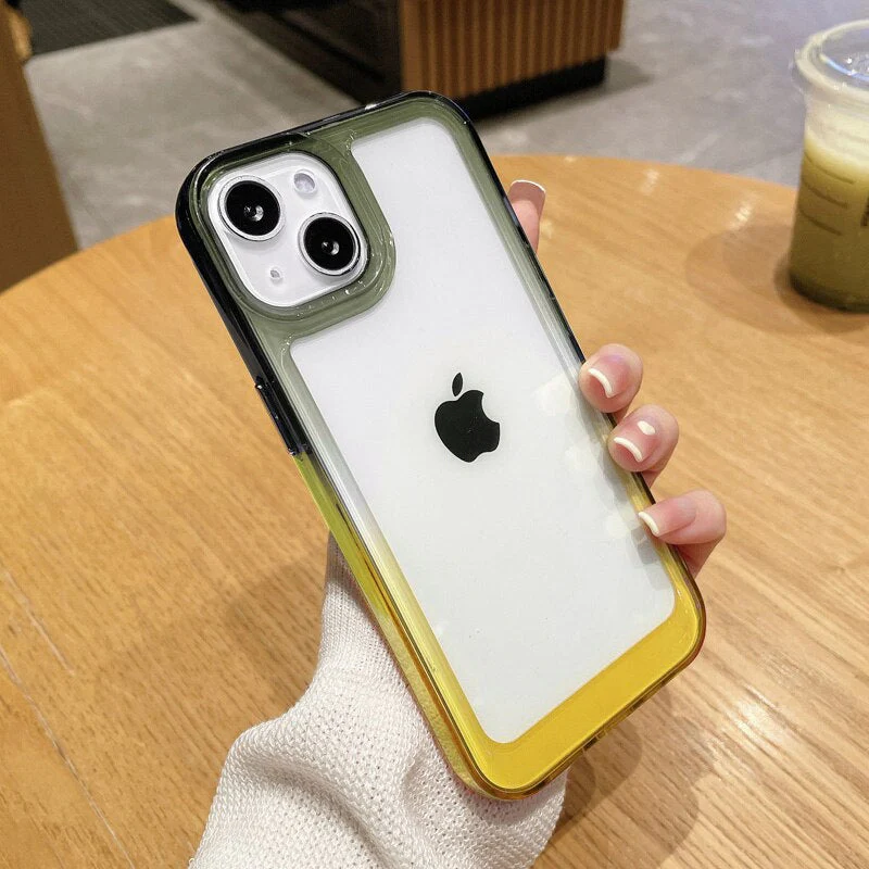 LuxuryKase Acrylic Shockproof Gradient Rainbow Color Bumper Case for Iphone - Image 9