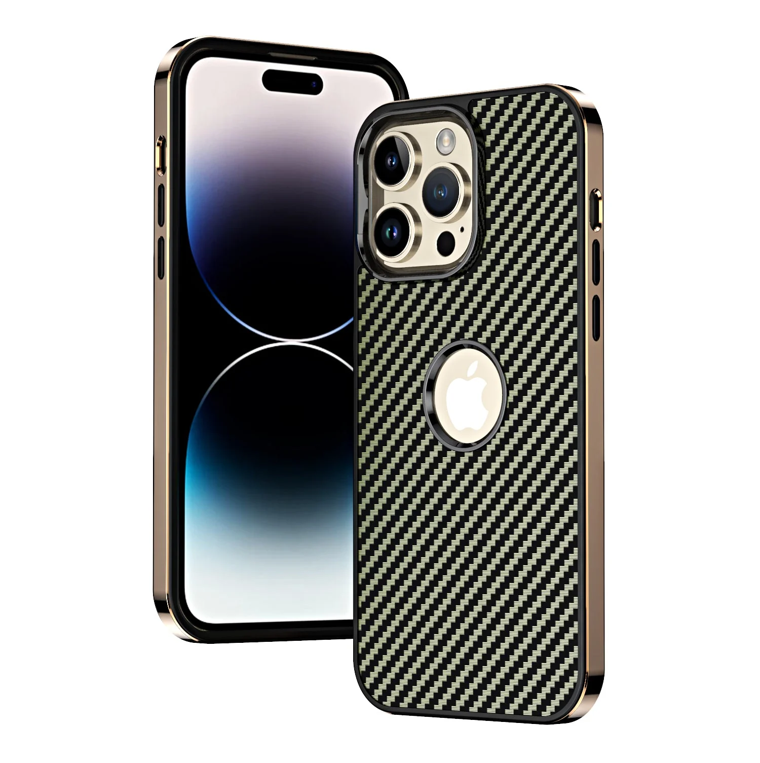 LuxuryKase Carbon Fiber Electroplated Shockproof Hybrid Hard Case for iPhone - Image 9