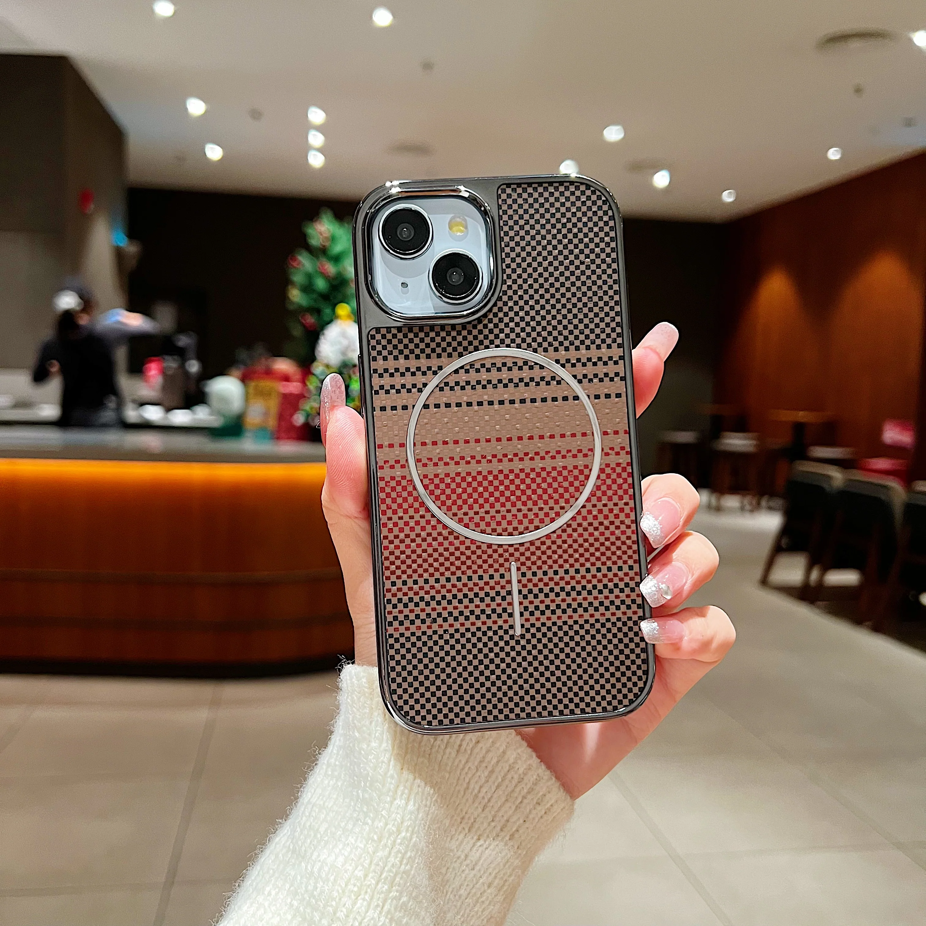 LuxuryKase Carbon Fiber Magnetic Case | Compatible with Mag-Safe | Slim Shockproof Protective Cover | Precise Cutouts & Anti-Scratch | Wireless Charging Support For iPhone & Samsung - Image 10