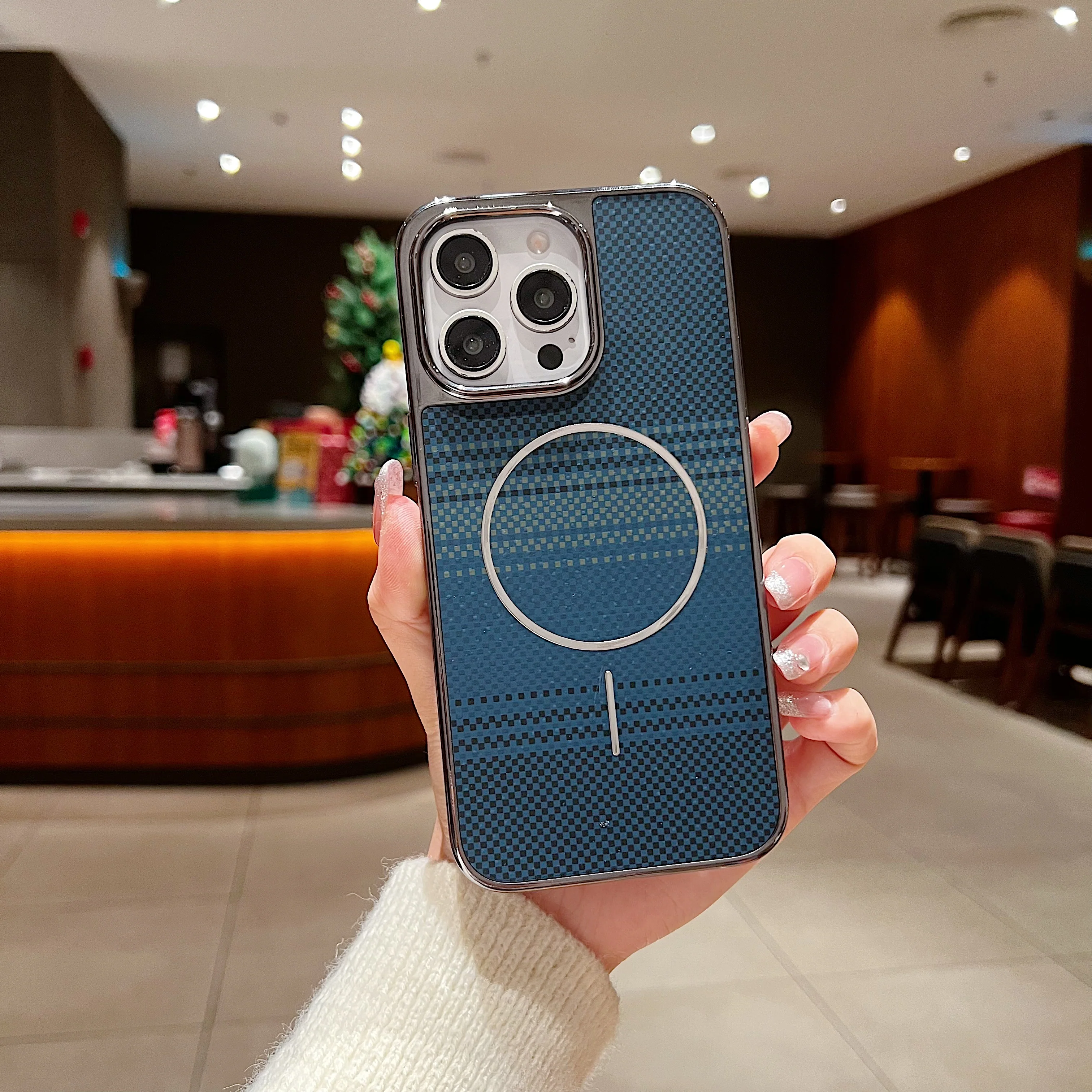 LuxuryKase Carbon Fiber Magnetic Case | Compatible with Mag-Safe | Slim Shockproof Protective Cover | Precise Cutouts & Anti-Scratch | Wireless Charging Support For iPhone & Samsung - Image 12