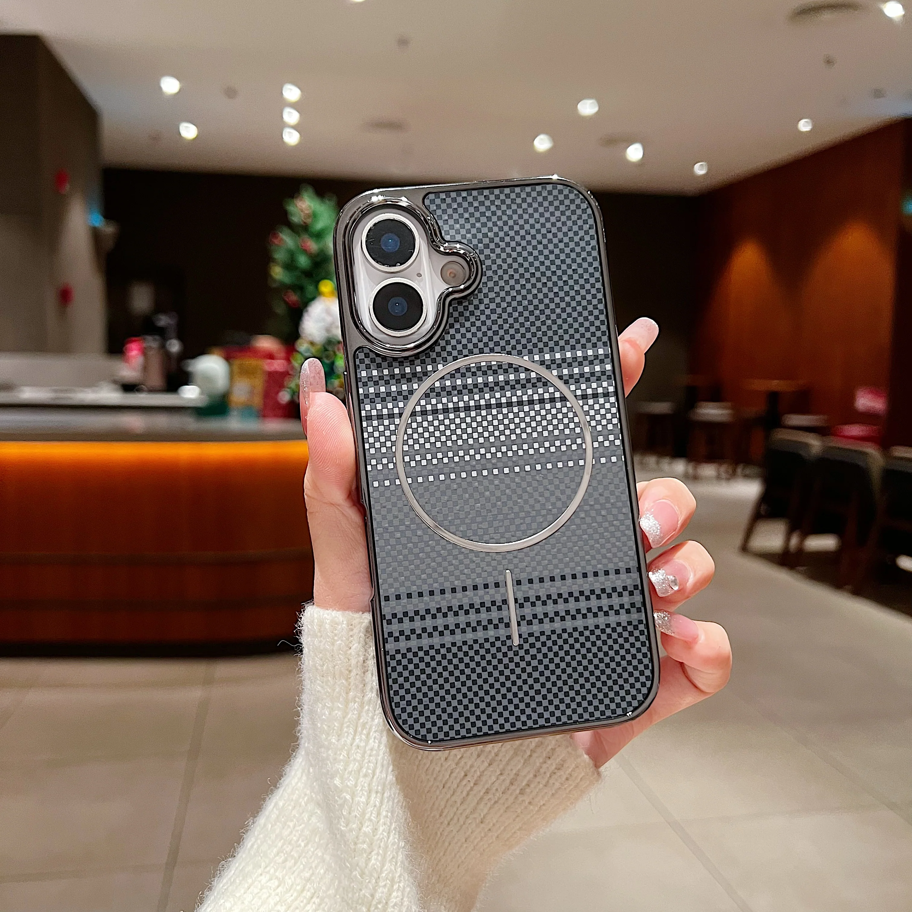 LuxuryKase Carbon Fiber Magnetic Case | Compatible with Mag-Safe | Slim Shockproof Protective Cover | Precise Cutouts & Anti-Scratch | Wireless Charging Support For iPhone & Samsung - Image 15