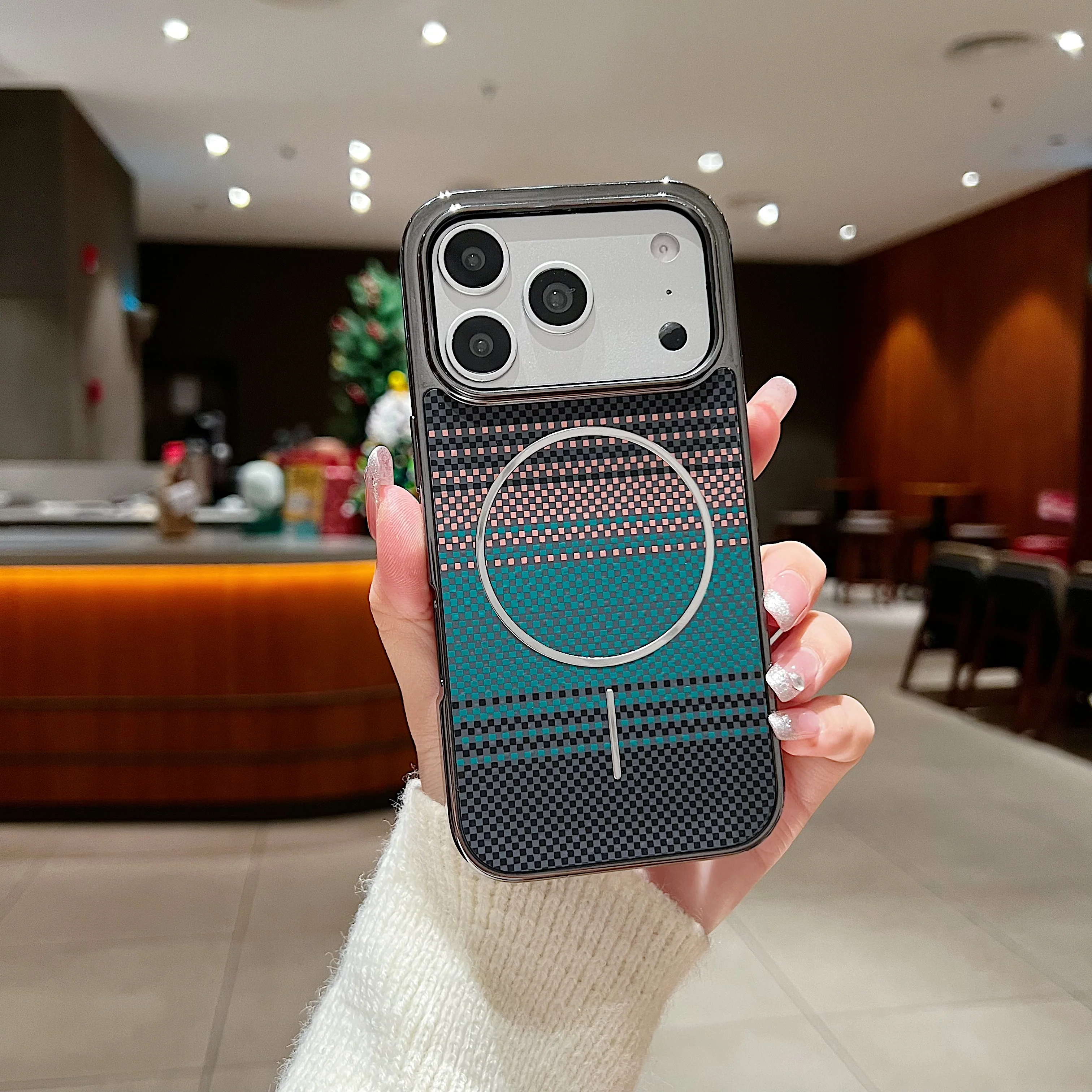LuxuryKase Carbon Fiber Magnetic Case | Compatible with Mag-Safe | Slim Shockproof Protective Cover | Precise Cutouts & Anti-Scratch | Wireless Charging Support For iPhone & Samsung - Image 21