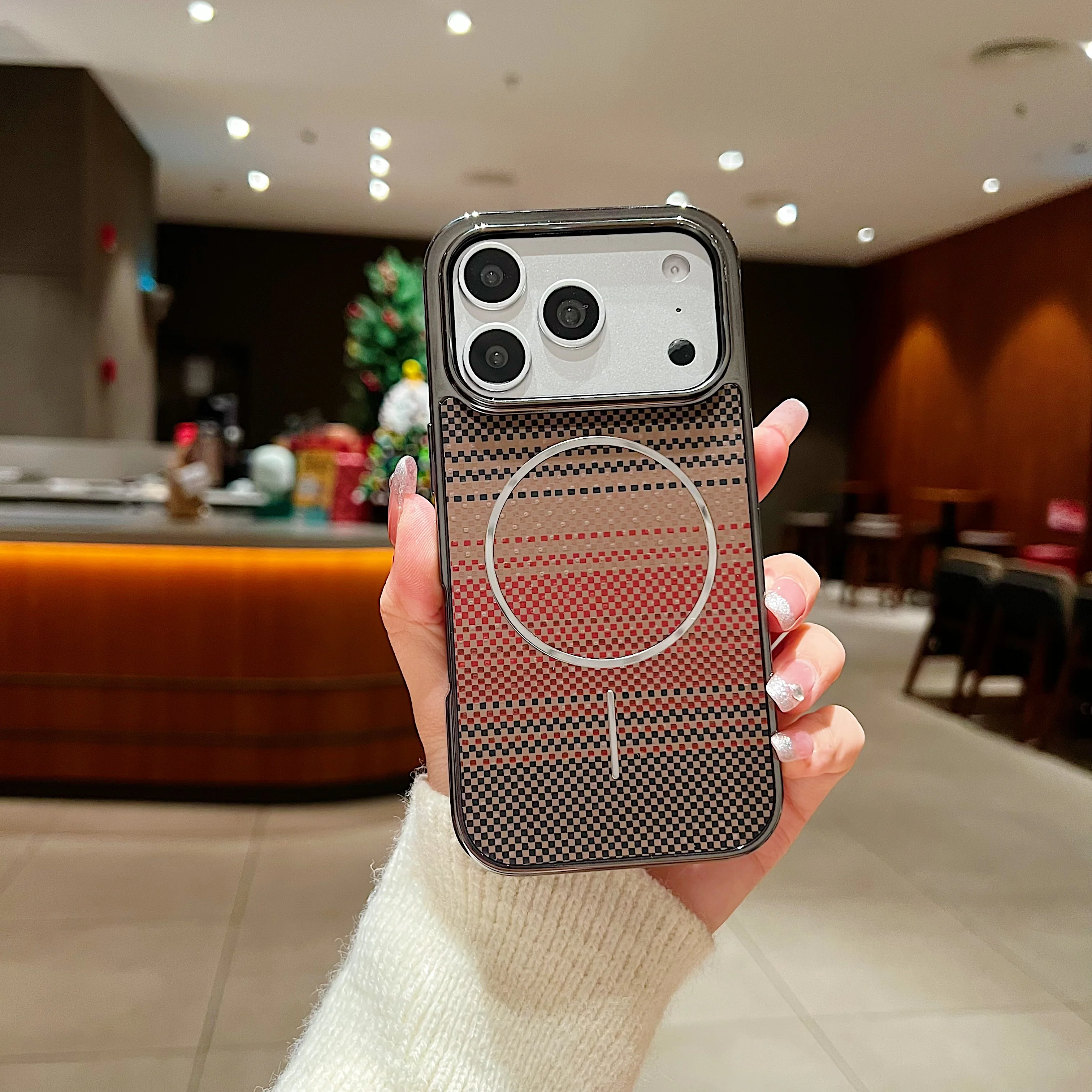 LuxuryKase Carbon Fiber Magnetic Case | Compatible with Mag-Safe | Slim Shockproof Protective Cover | Precise Cutouts & Anti-Scratch | Wireless Charging Support For iPhone & Samsung - Image 22