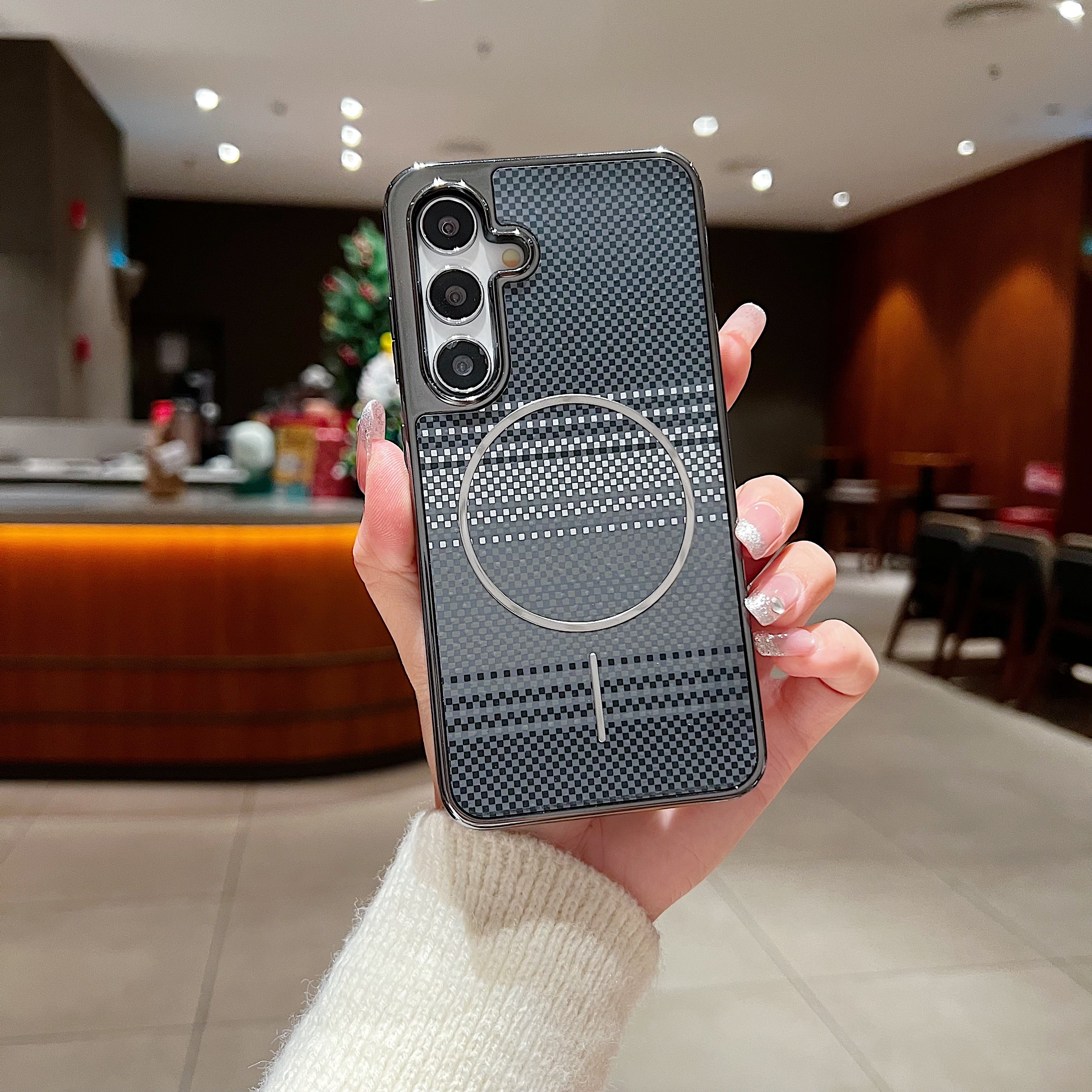 LuxuryKase Carbon Fiber Magnetic Case | Compatible with Mag-Safe | Slim Shockproof Protective Cover | Precise Cutouts & Anti-Scratch | Wireless Charging Support For iPhone & Samsung - Image 23
