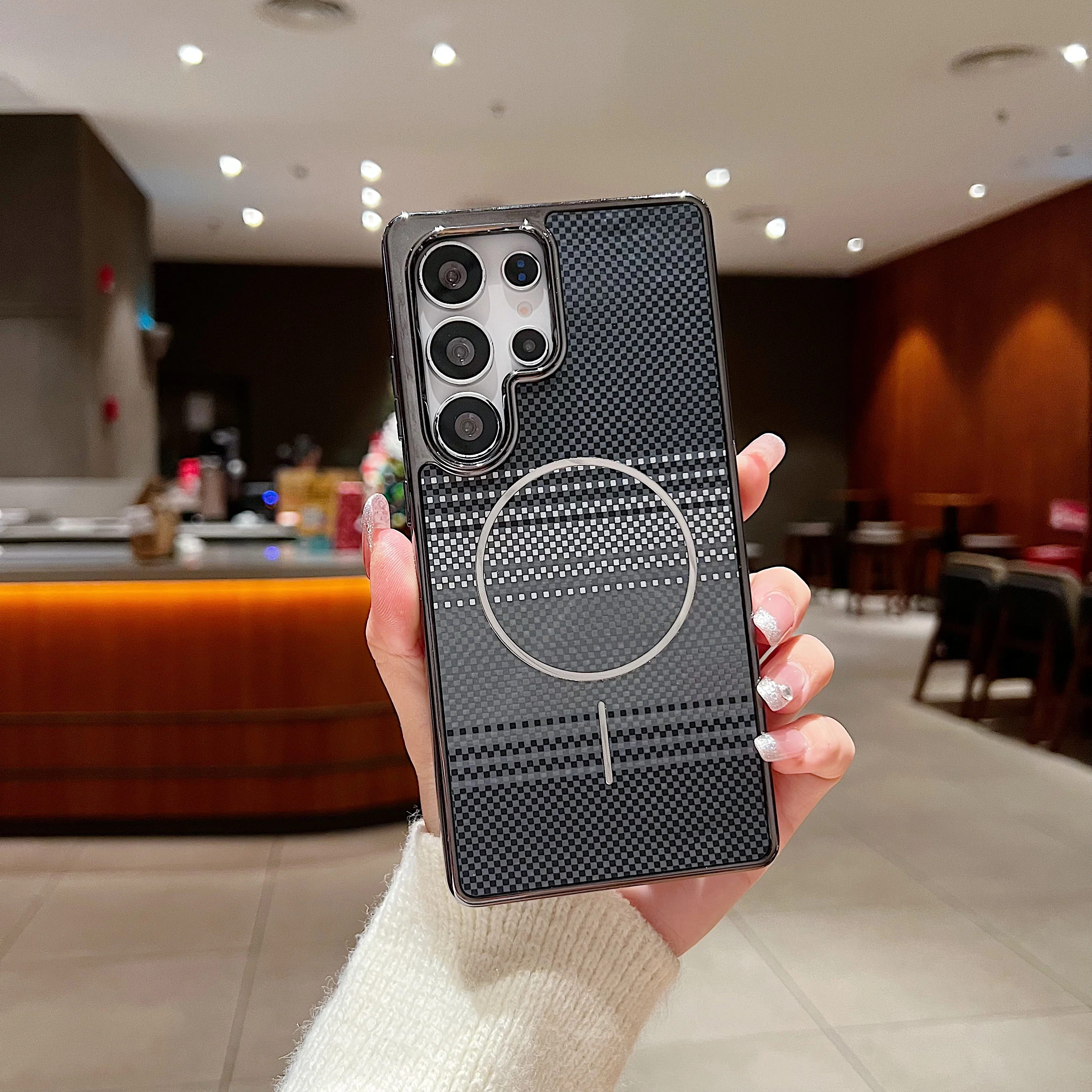 LuxuryKase Carbon Fiber Magnetic Case | Compatible with Mag-Safe | Slim Shockproof Protective Cover | Precise Cutouts & Anti-Scratch | Wireless Charging Support For iPhone & Samsung - Image 27