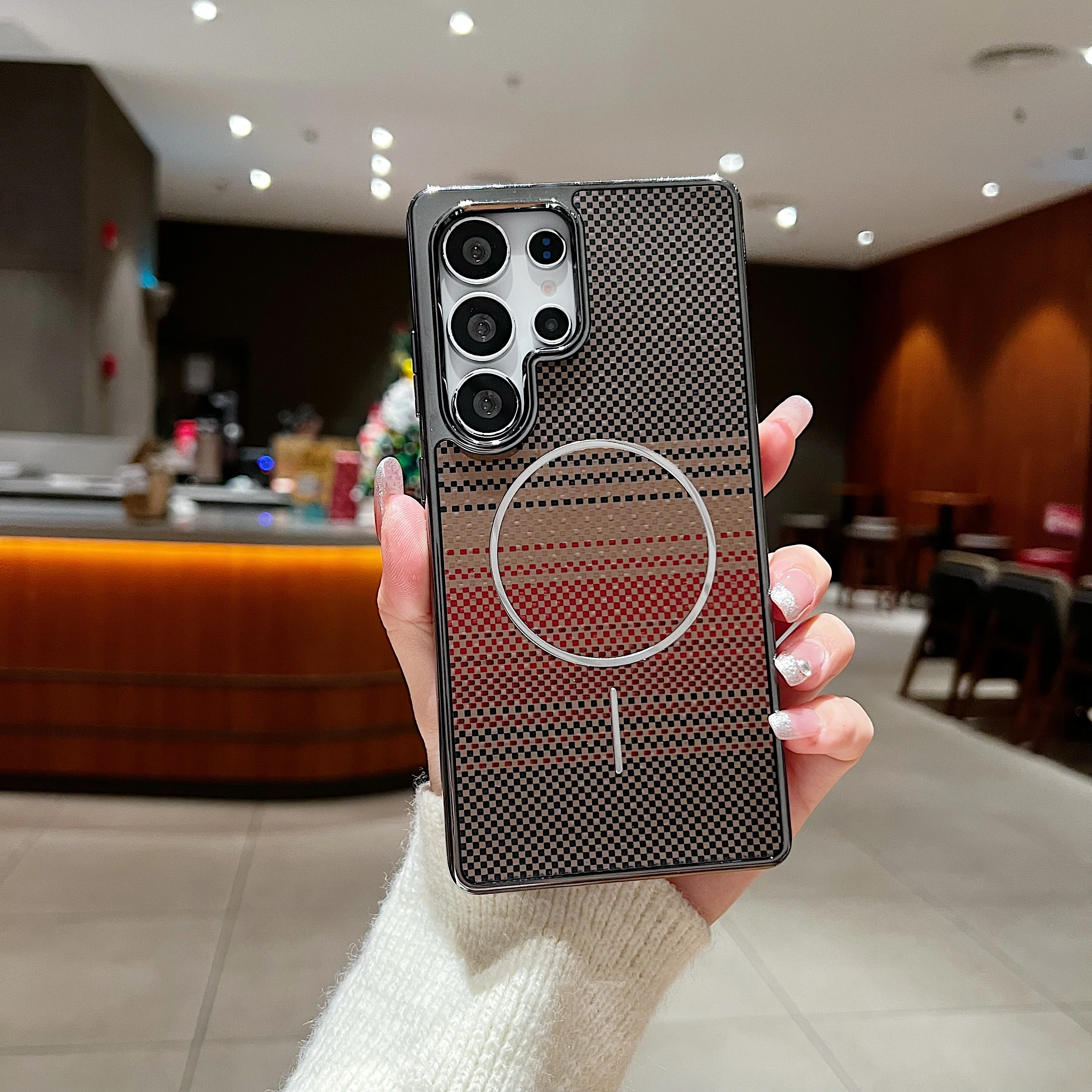 LuxuryKase Carbon Fiber Magnetic Case | Compatible with Mag-Safe | Slim Shockproof Protective Cover | Precise Cutouts & Anti-Scratch | Wireless Charging Support For iPhone & Samsung - Image 30