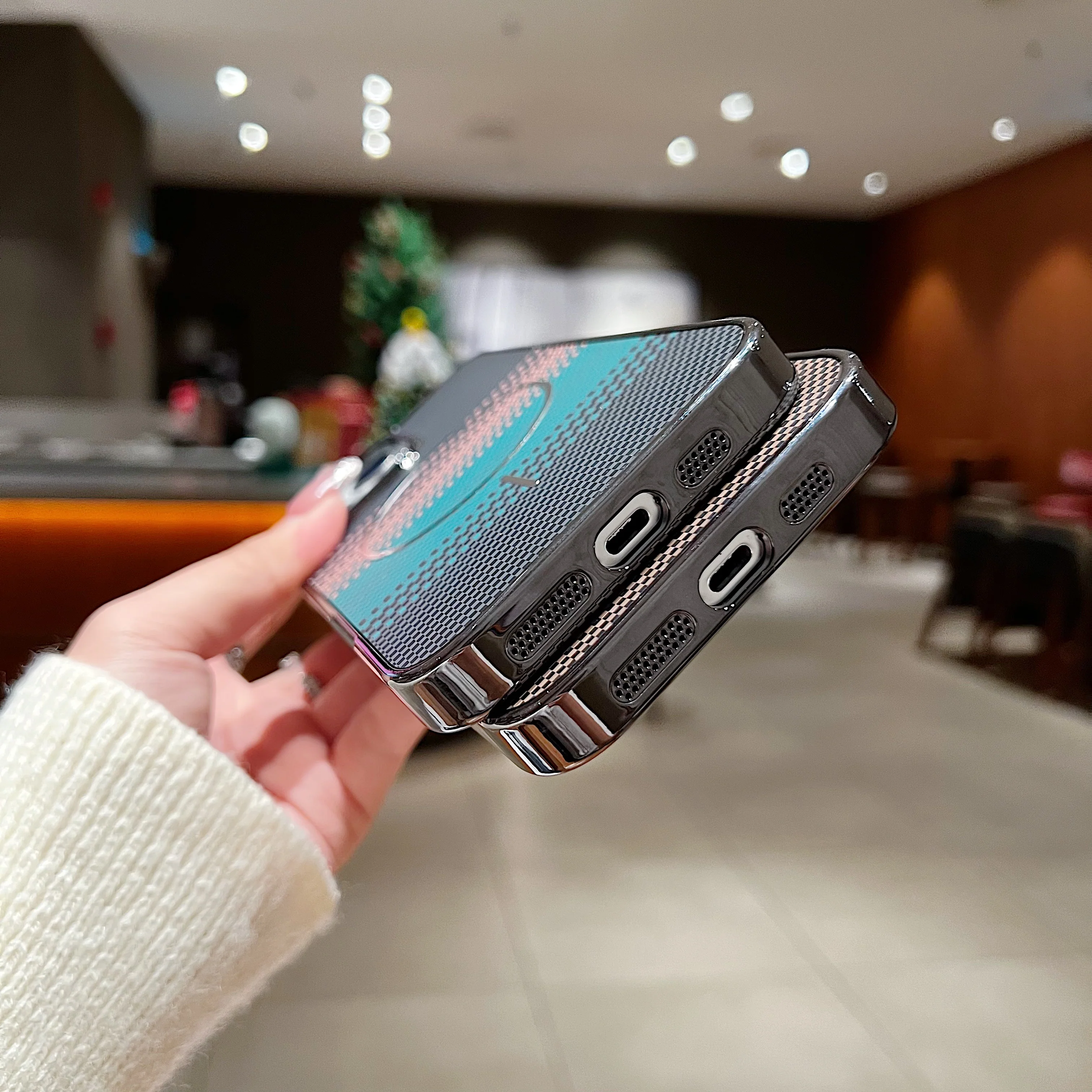 LuxuryKase Carbon Fiber Magnetic Case | Compatible with Mag-Safe | Slim Shockproof Protective Cover | Precise Cutouts & Anti-Scratch | Wireless Charging Support For iPhone & Samsung - Image 6