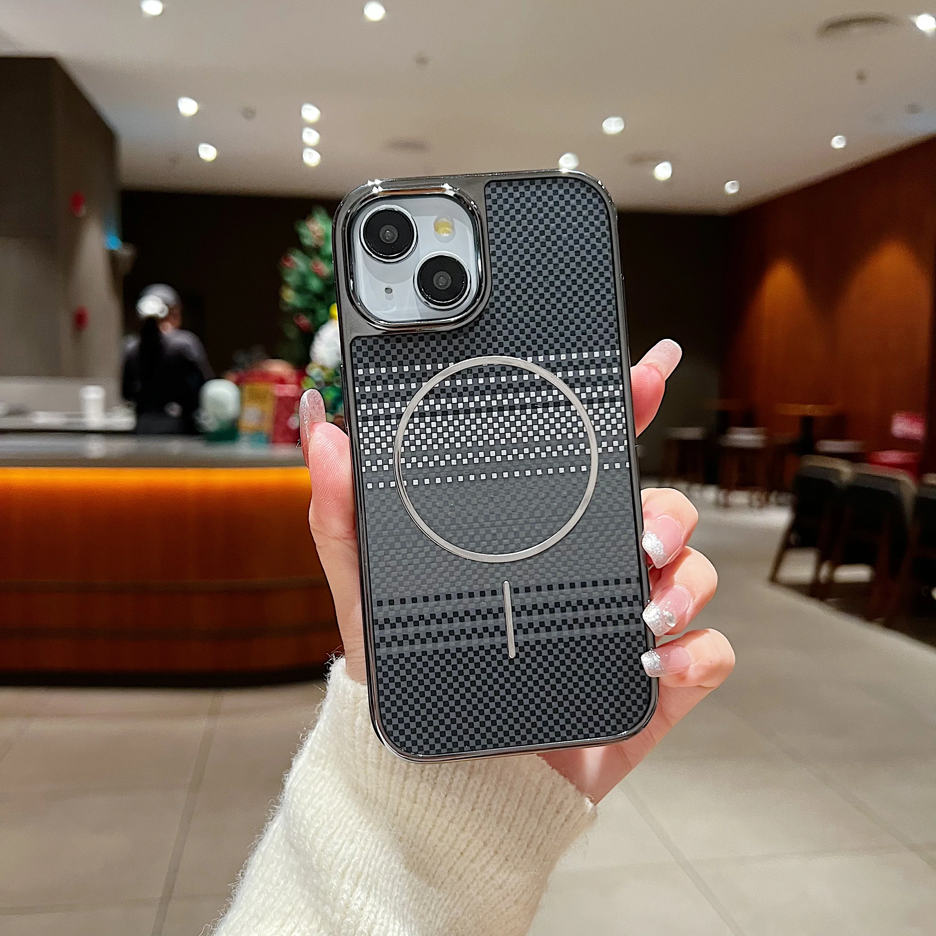 LuxuryKase Carbon Fiber Magnetic Case | Compatible with Mag-Safe | Slim Shockproof Protective Cover | Precise Cutouts & Anti-Scratch | Wireless Charging Support For iPhone & Samsung - Image 7
