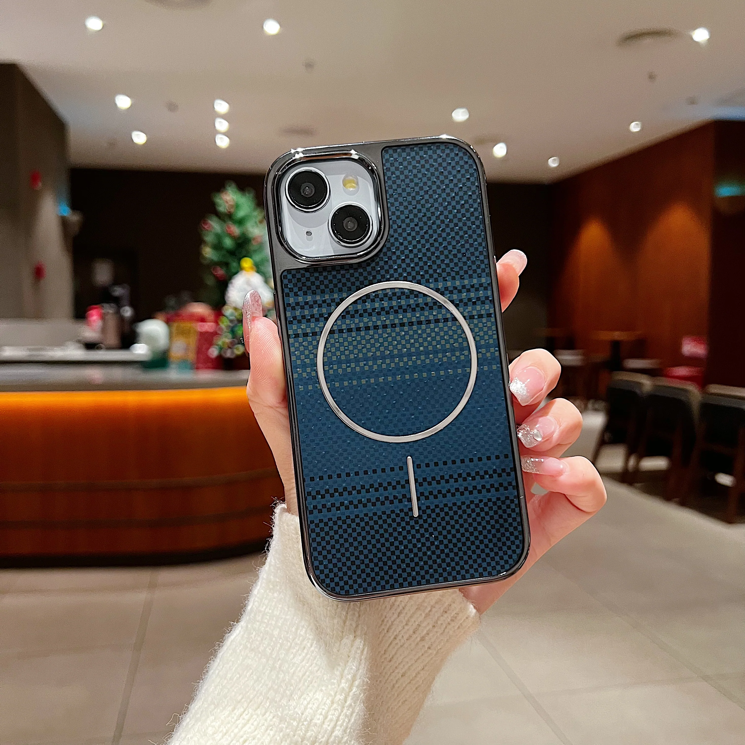 LuxuryKase Carbon Fiber Magnetic Case | Compatible with Mag-Safe | Slim Shockproof Protective Cover | Precise Cutouts & Anti-Scratch | Wireless Charging Support For iPhone & Samsung - Image 8