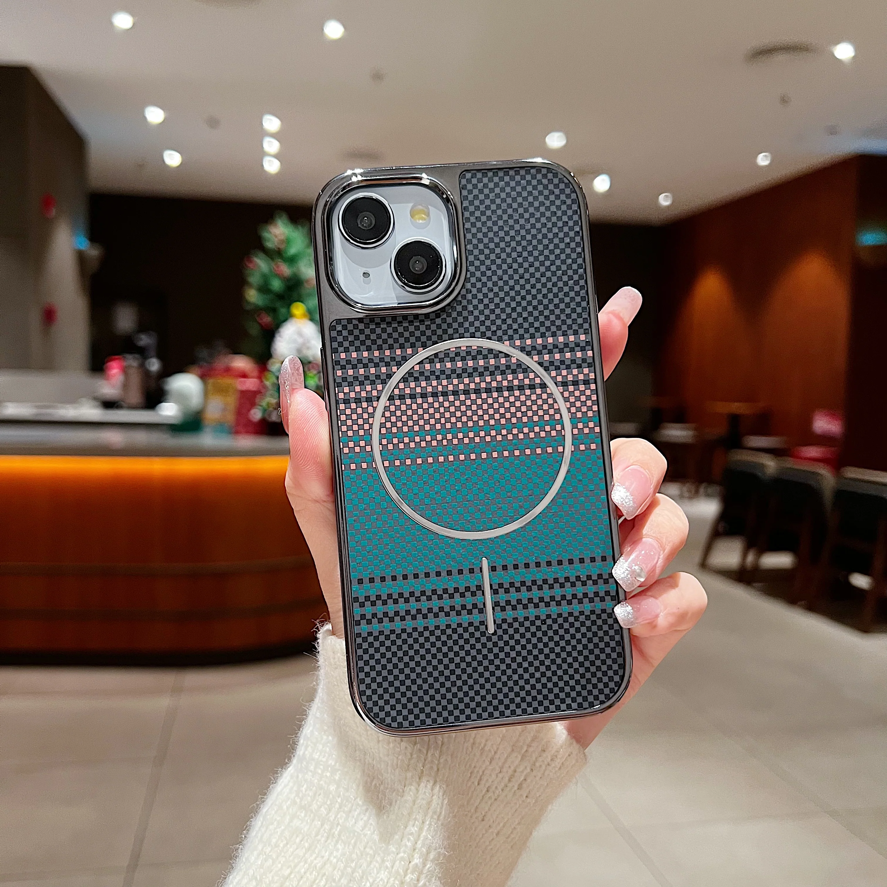 LuxuryKase Carbon Fiber Magnetic Case | Compatible with Mag-Safe | Slim Shockproof Protective Cover | Precise Cutouts & Anti-Scratch | Wireless Charging Support For iPhone & Samsung - Image 9