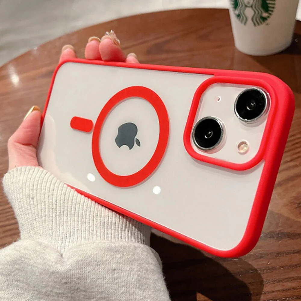 Luxurykase Clear Acrylic Case Compatible Mag-safe Magnetic Wireless Charging Cover For Iphone - Image 10