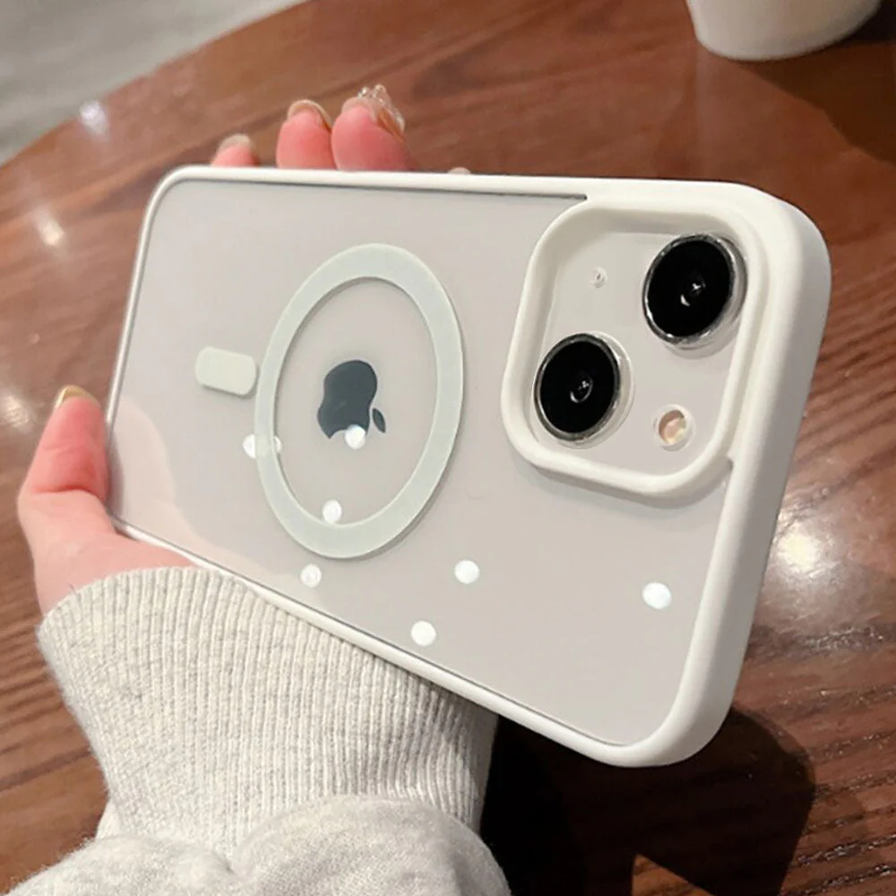 Luxurykase Clear Acrylic Case Compatible Mag-safe Magnetic Wireless Charging Cover For Iphone - Image 19