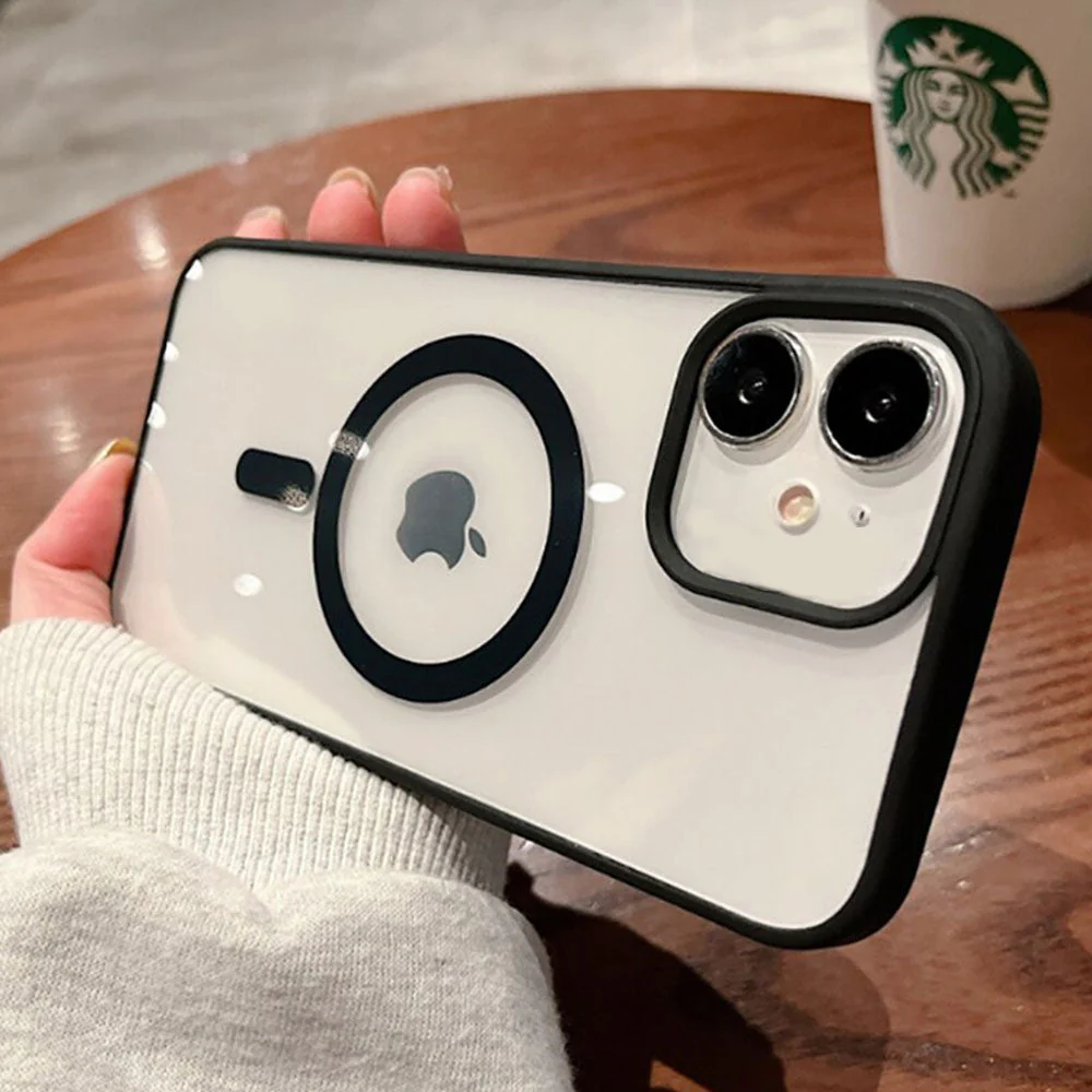 Luxurykase Clear Acrylic Case Compatible Mag-safe Magnetic Wireless Charging Cover For Iphone - Image 2
