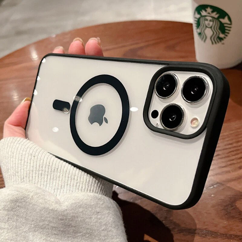 Luxurykase Clear Acrylic Case Compatible Mag-safe Magnetic Wireless Charging Cover For Iphone - Image 3