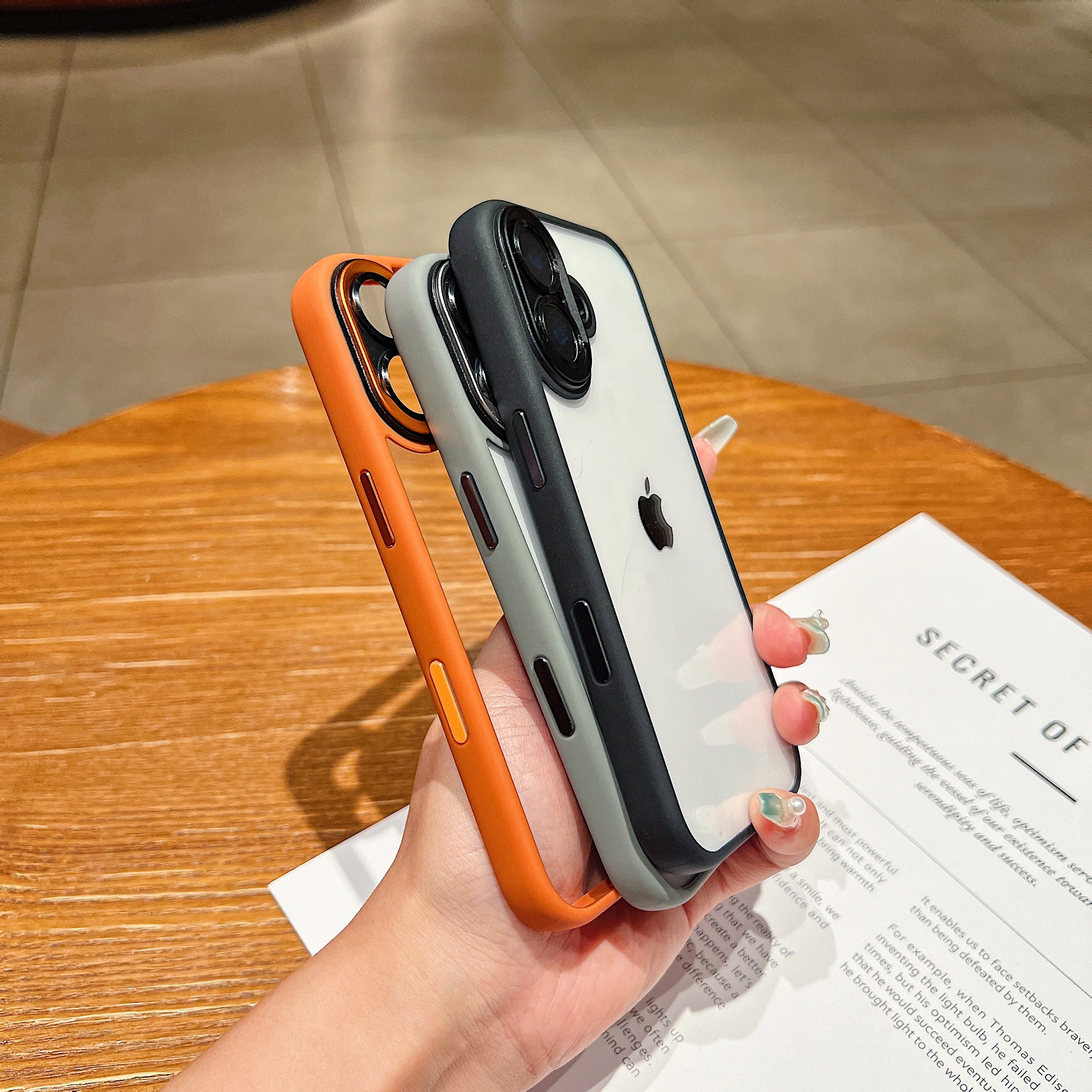 LuxuryKase Clear Bumper Case | Camera Control Button Protection | Anti-Yellow Transparent Hard Back | Soft TPU Shockproof Frame | Full Camera Coverage with Raised Edges For iPhone - Image 3