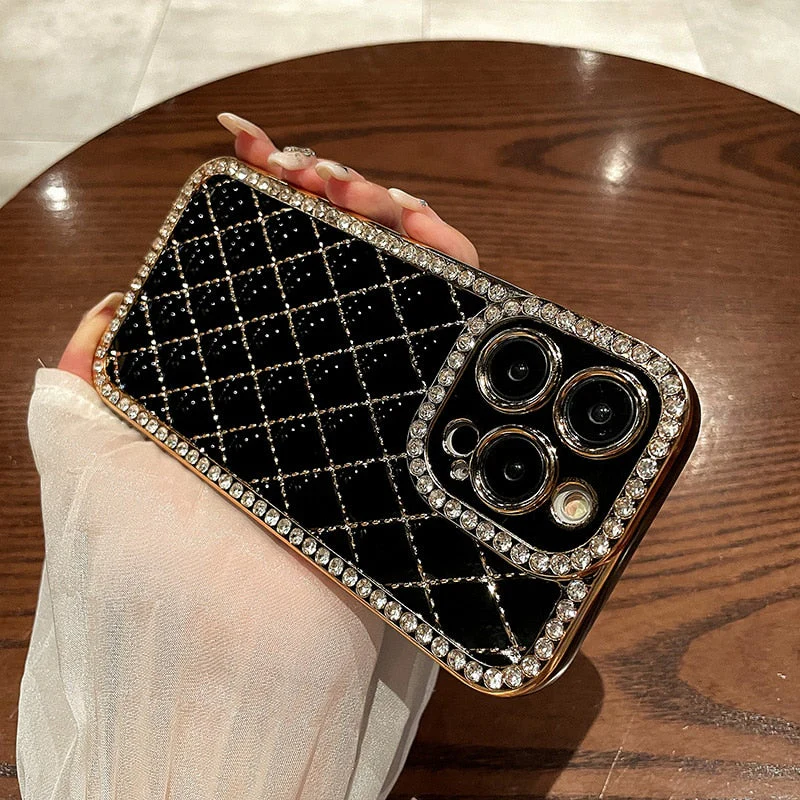 LuxuryKase Electroplated Glitter Diamond Rhinestone Phone Case For Iphone - Image 10