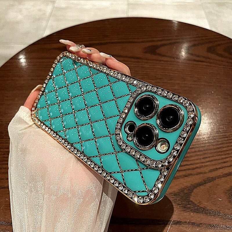 LuxuryKase Electroplated Glitter Diamond Rhinestone Phone Case For Iphone - Image 13