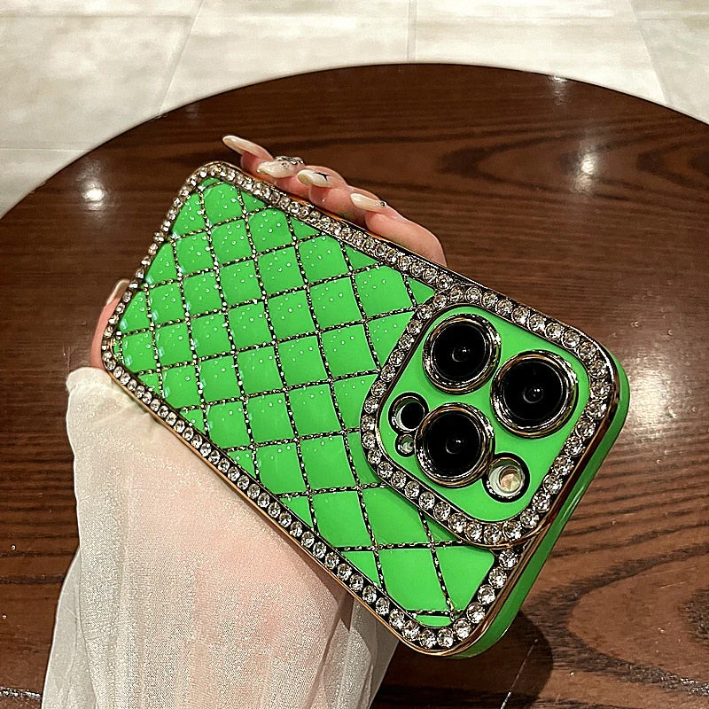 LuxuryKase Electroplated Glitter Diamond Rhinestone Phone Case For Iphone - Image 16