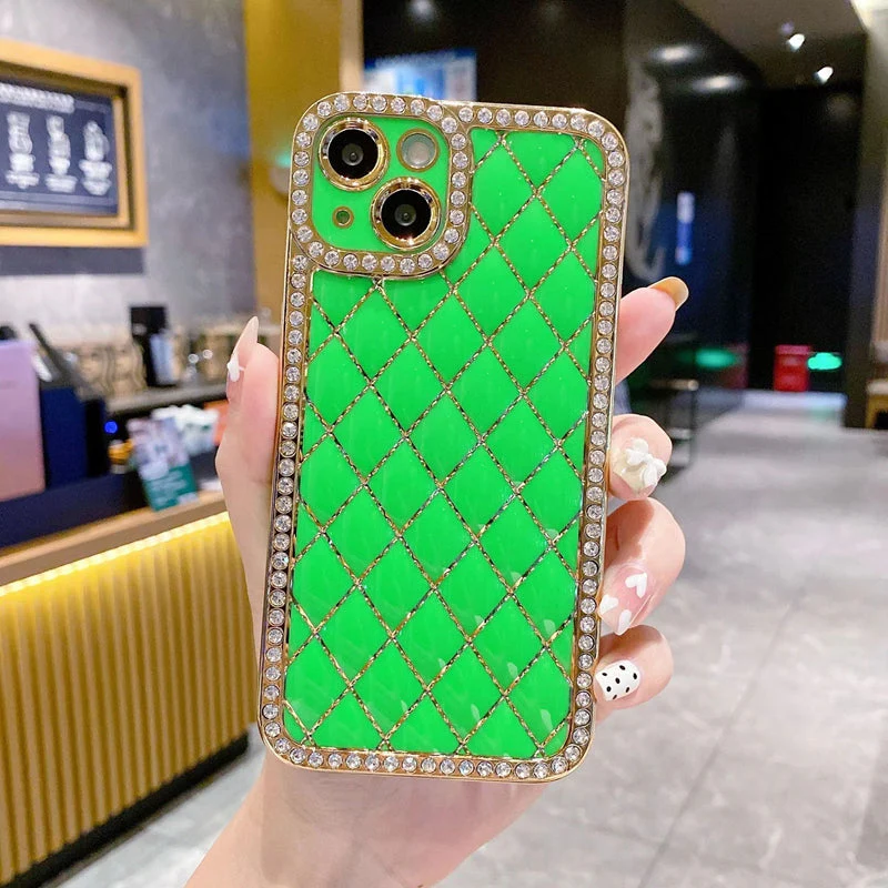 LuxuryKase Electroplated Glitter Diamond Rhinestone Phone Case For Iphone - Image 17