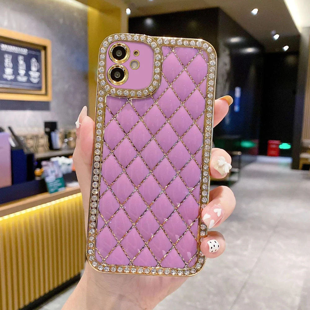 LuxuryKase Electroplated Glitter Diamond Rhinestone Phone Case For Iphone - Image 21