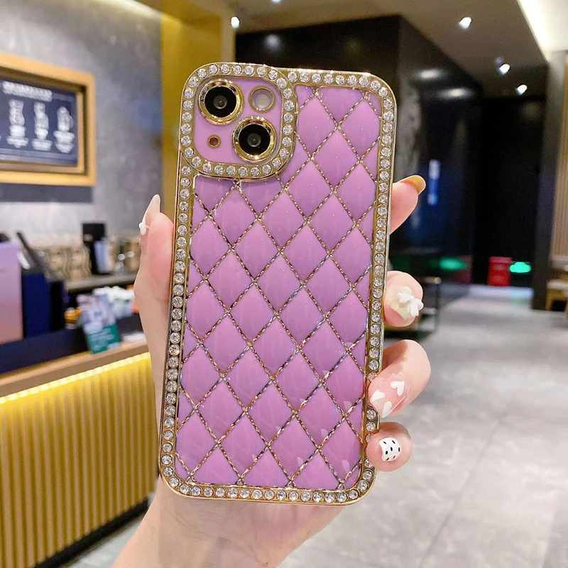 LuxuryKase Electroplated Glitter Diamond Rhinestone Phone Case For Iphone - Image 23