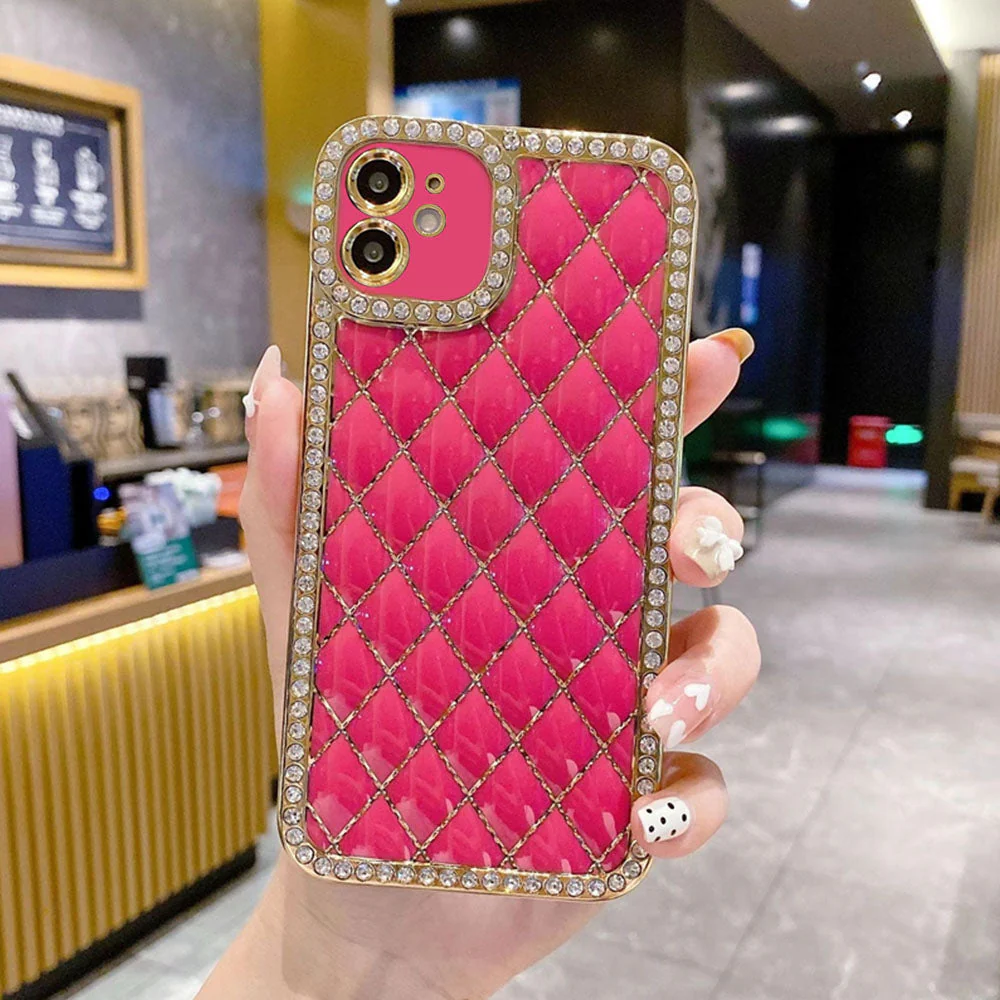 LuxuryKase Electroplated Glitter Diamond Rhinestone Phone Case For Iphone - Image 24