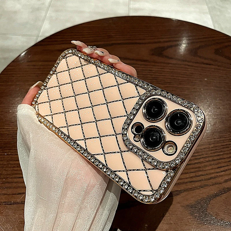 LuxuryKase Electroplated Glitter Diamond Rhinestone Phone Case For Iphone - Image 5
