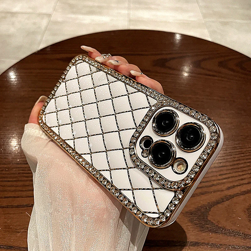 LuxuryKase Electroplated Glitter Diamond Rhinestone Phone Case For Iphone - Image 8