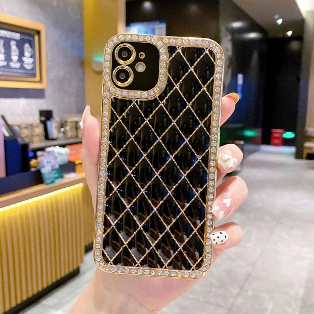 LuxuryKase Electroplated Glitter Diamond Rhinestone Phone Case For Iphone - Image 9
