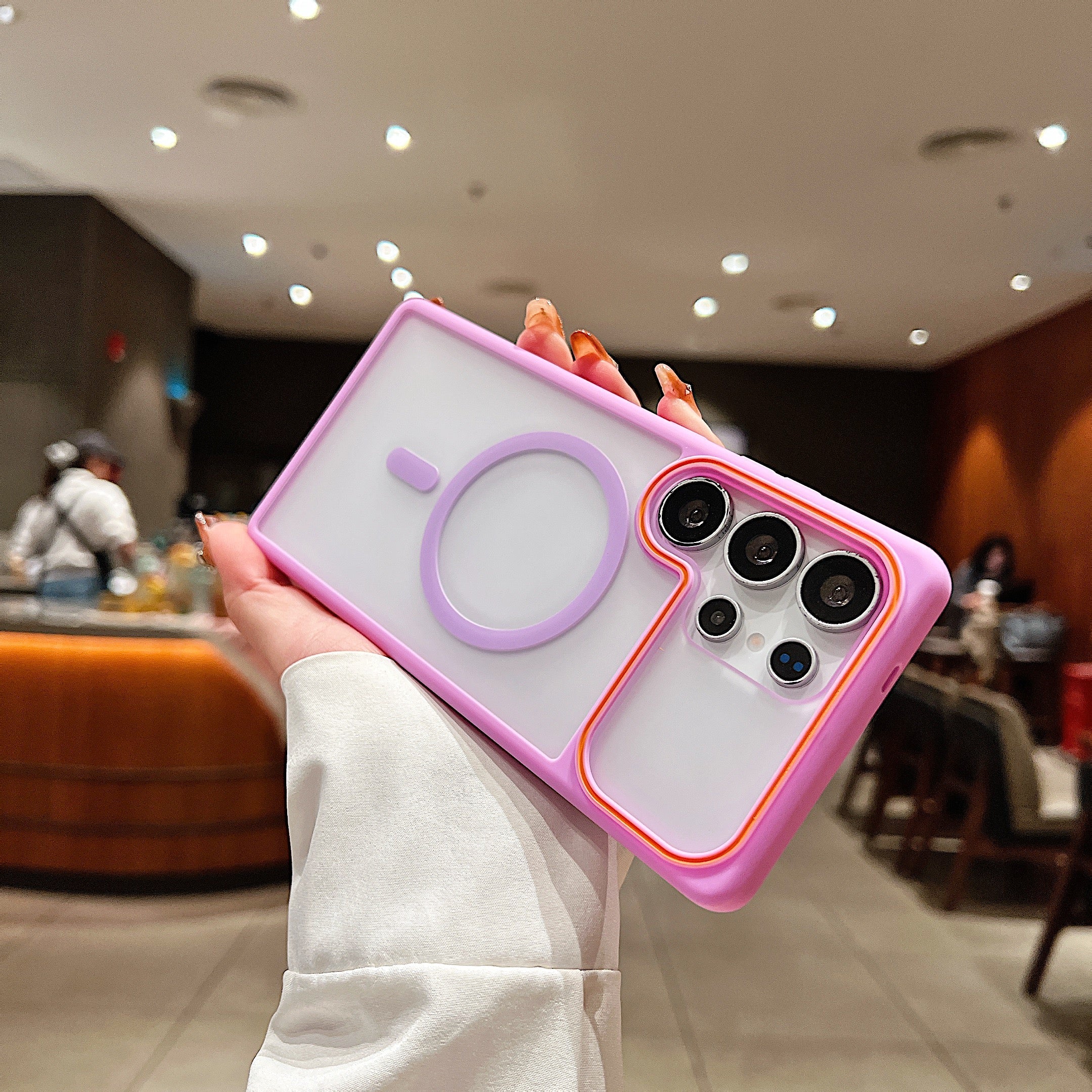 LuxuryKase Frosted Clear Mag-Safe Case | Translucent Matte Back | Soft TPU Bumper + Hard PC Back | Raised Camera Protection | Wireless Charging Compatible For iPhone & Samsung Series - Image 42