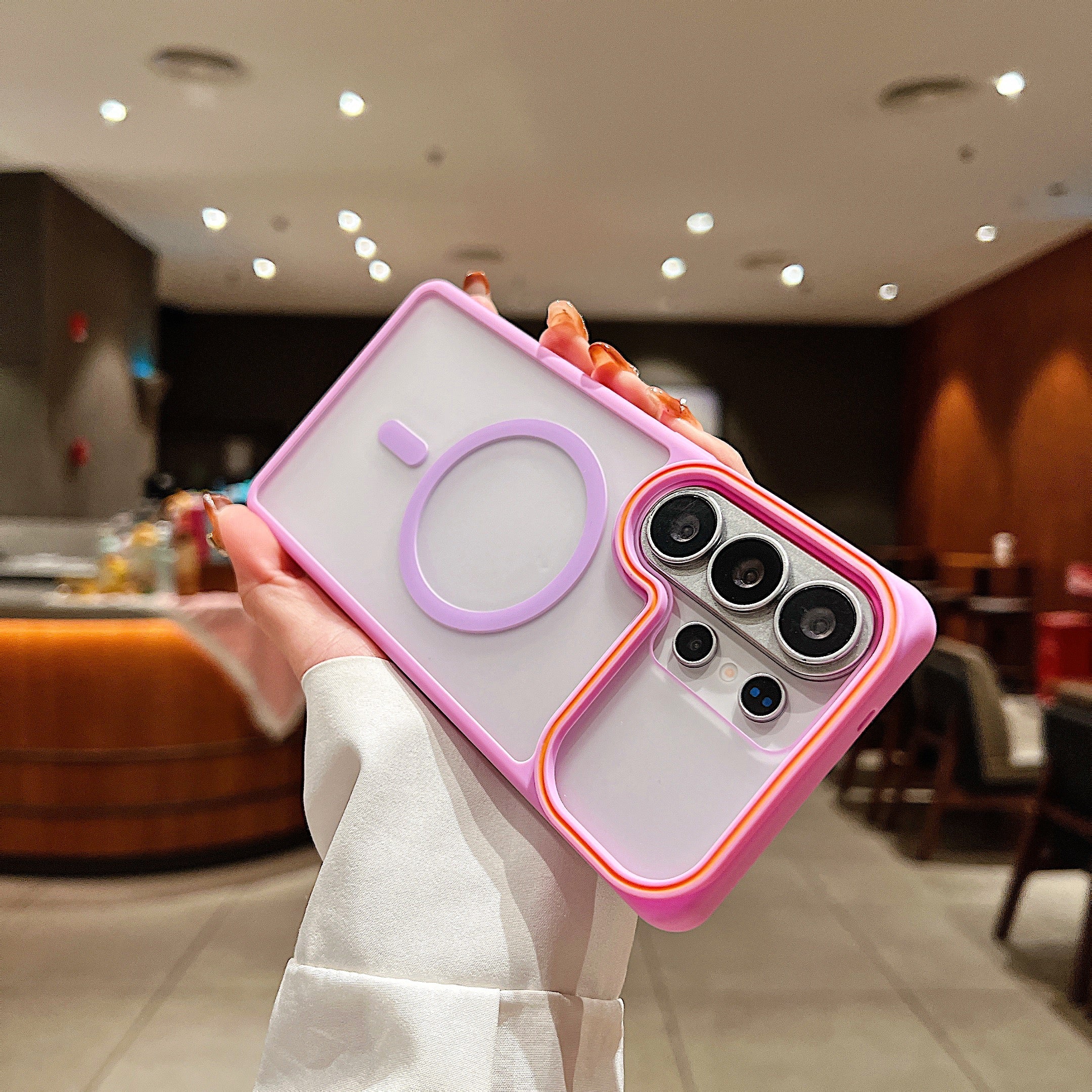 LuxuryKase Frosted Clear Mag-Safe Case | Translucent Matte Back | Soft TPU Bumper + Hard PC Back | Raised Camera Protection | Wireless Charging Compatible For iPhone & Samsung Series - Image 54