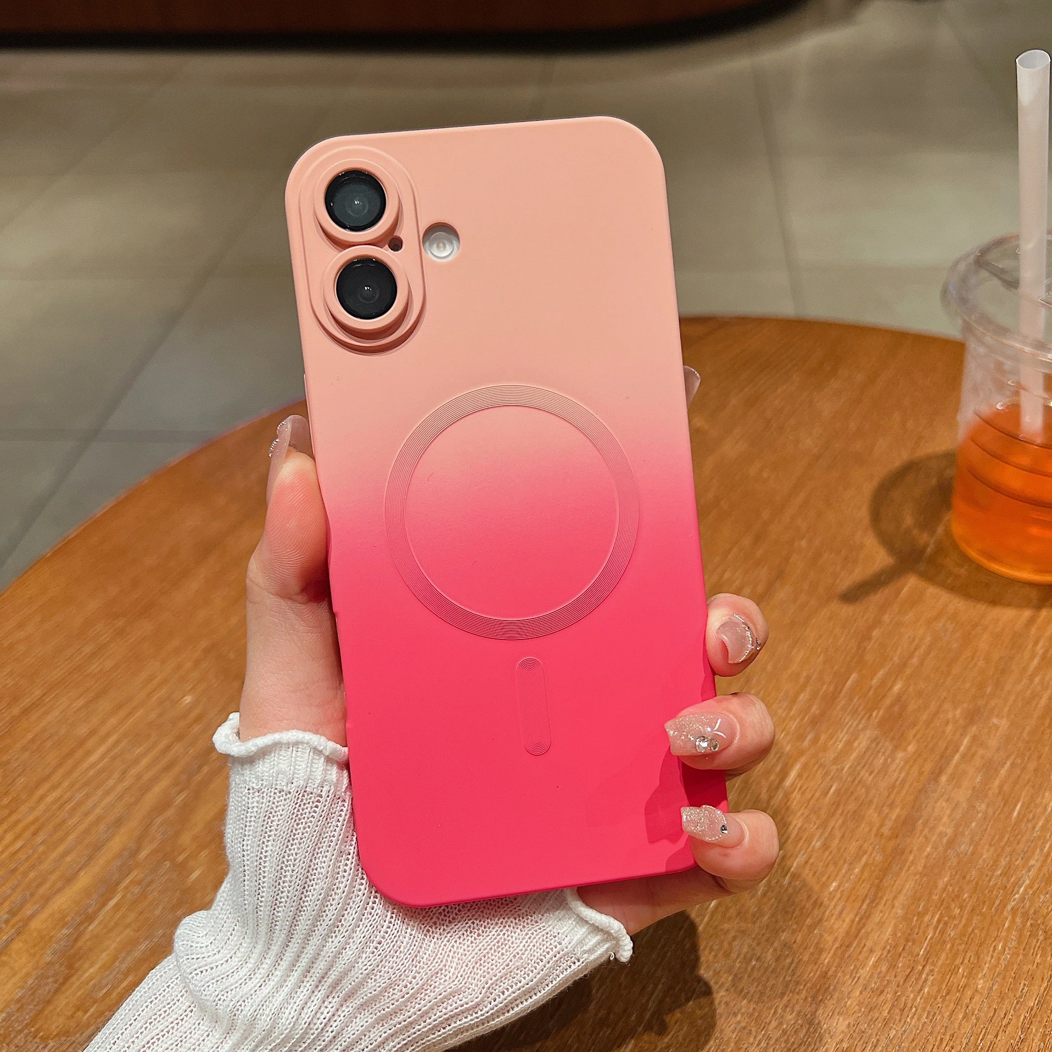 LuxuryKase Gradient Compatible Case for iPhone 16 Plus | Soft Silicone Shockproof Cover with Camera Protection | Slim Lightweight Design | Smooth Touch & Durable - Image 10