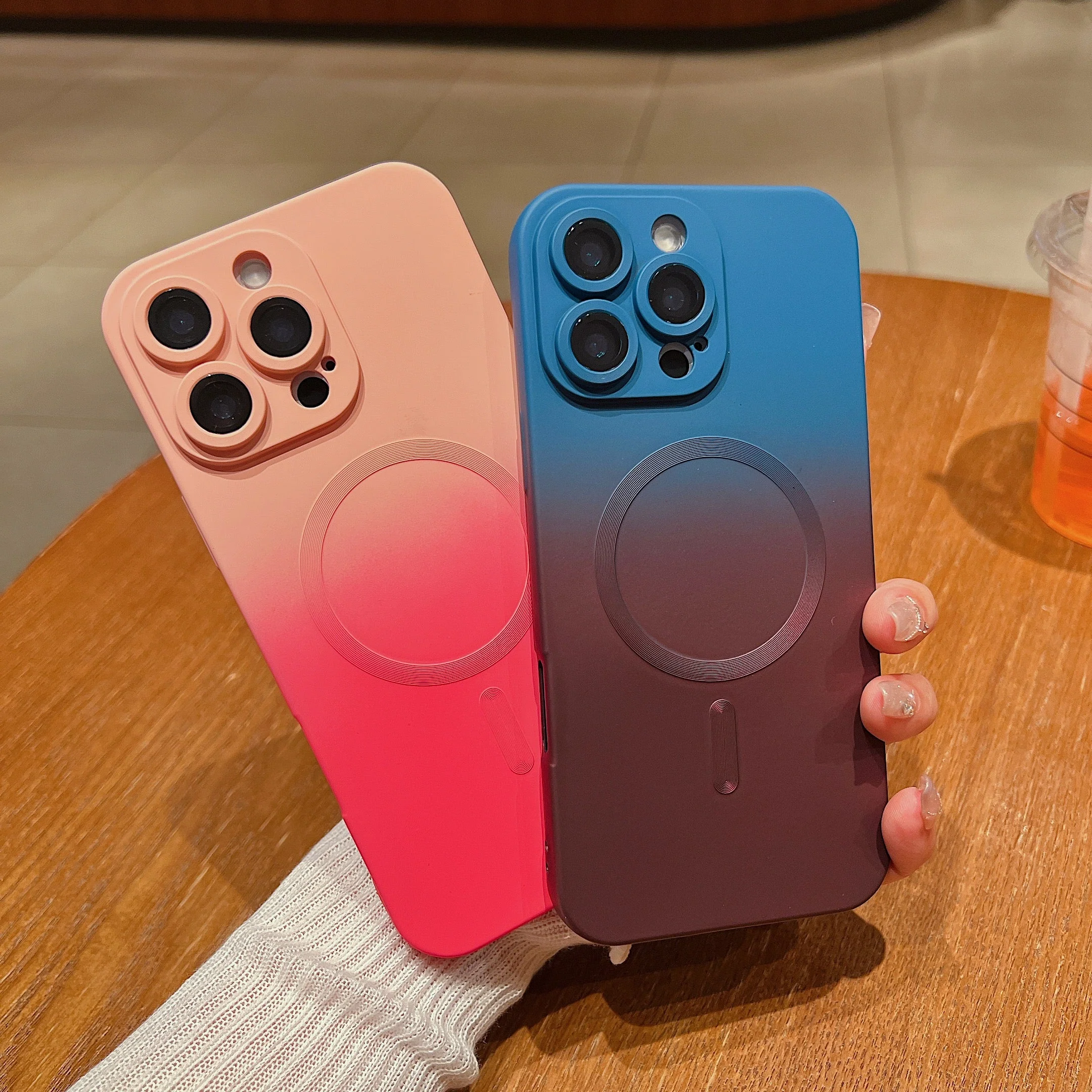 LuxuryKase Gradient Compatible Case for iPhone 16 Pro Max | Soft Silicone Shockproof Cover with Camera Protection | Slim Lightweight Design | Smooth Touch & Durable - Image 3