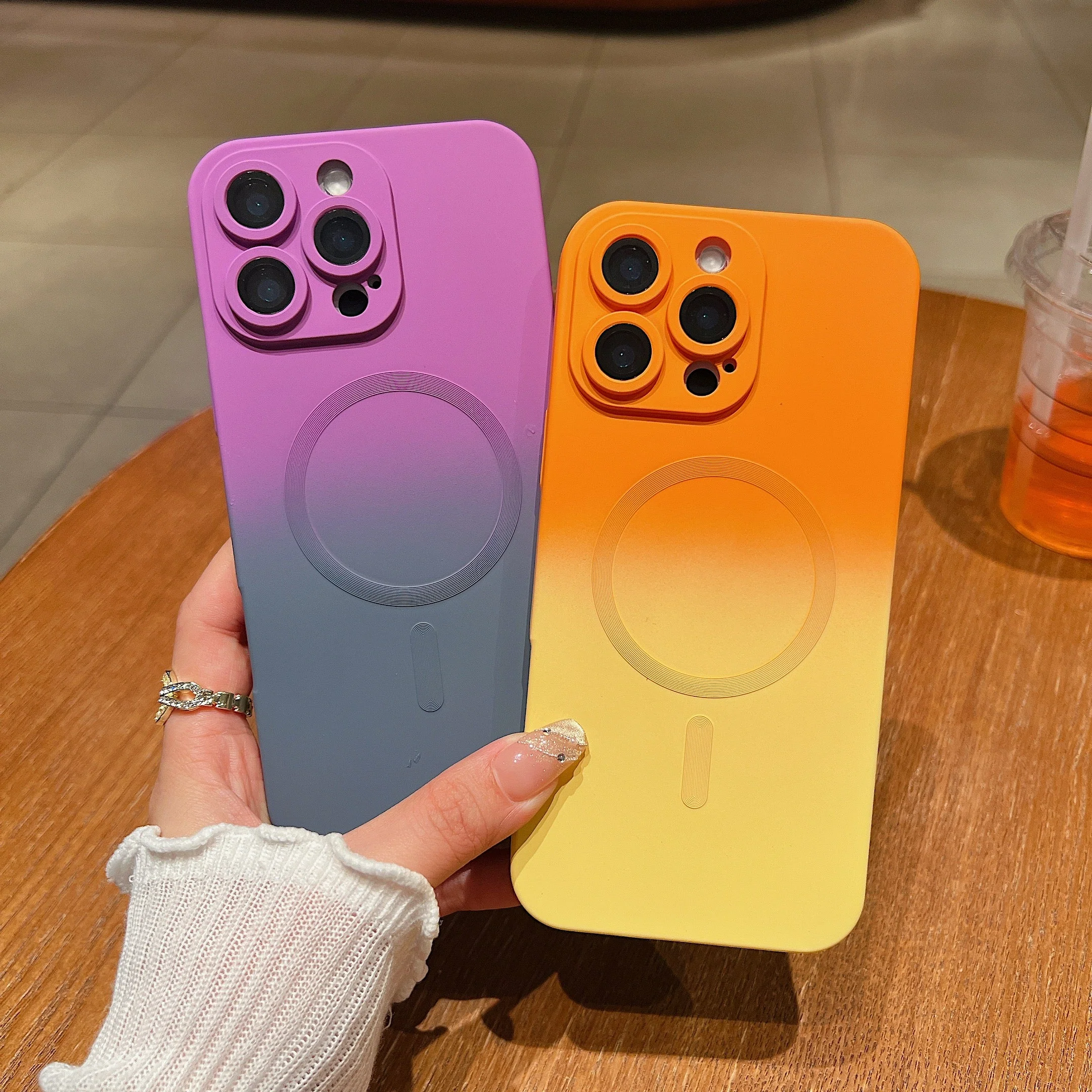 LuxuryKase Gradient Compatible Case for iPhone 16 Pro Max | Soft Silicone Shockproof Cover with Camera Protection | Slim Lightweight Design | Smooth Touch & Durable - Image 4