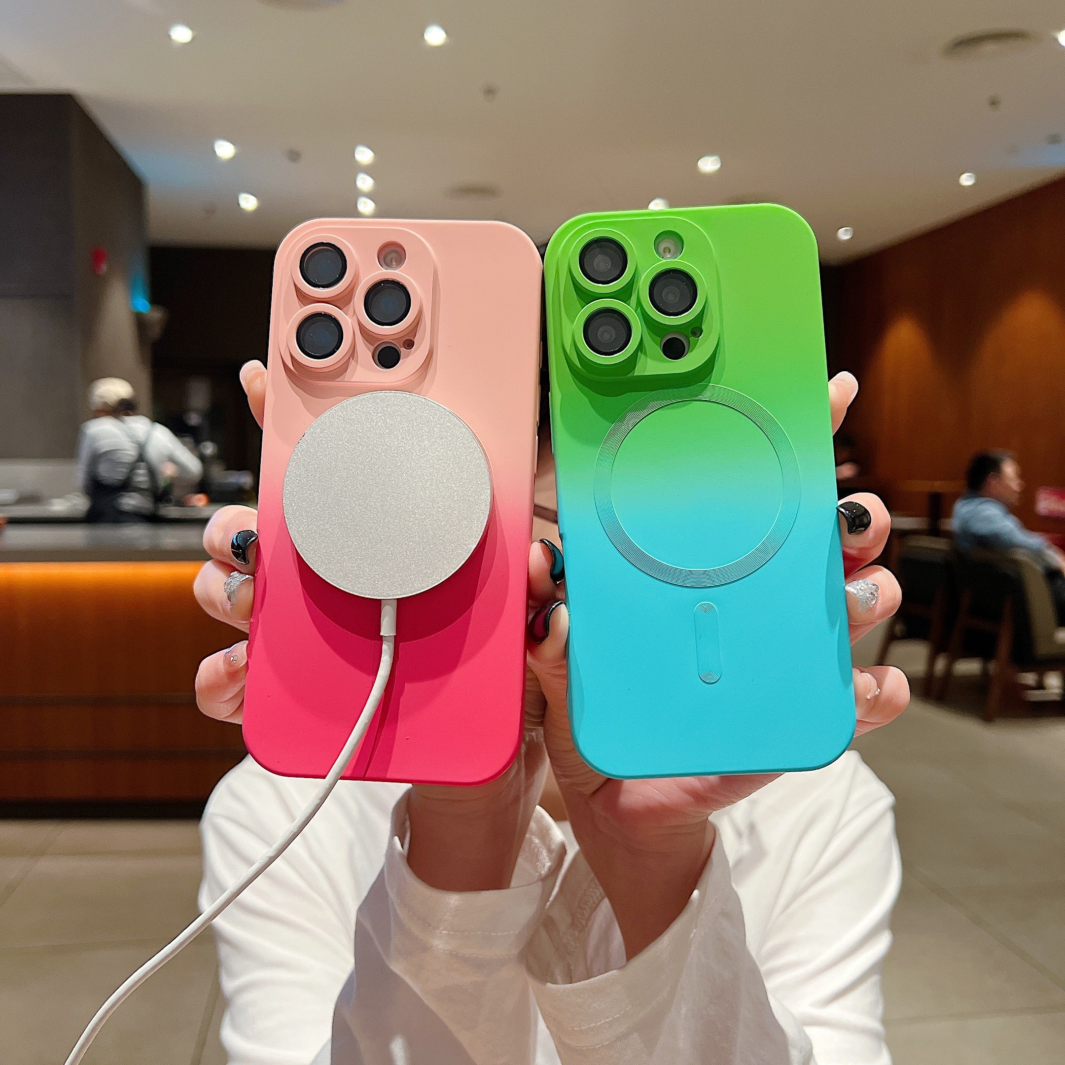LuxuryKase Gradient Compatible Case for iPhone 16 Pro | Soft Silicone Shockproof Cover with Camera Protection | Slim Lightweight Design | Smooth Touch & Durable - Image 3