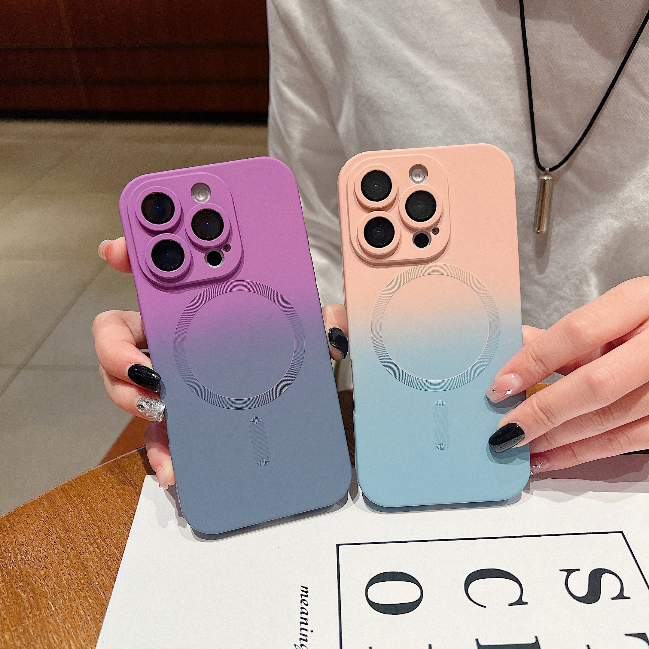 LuxuryKase Gradient Compatible Case for iPhone 16 Pro | Soft Silicone Shockproof Cover with Camera Protection | Slim Lightweight Design | Smooth Touch & Durable - Image 4