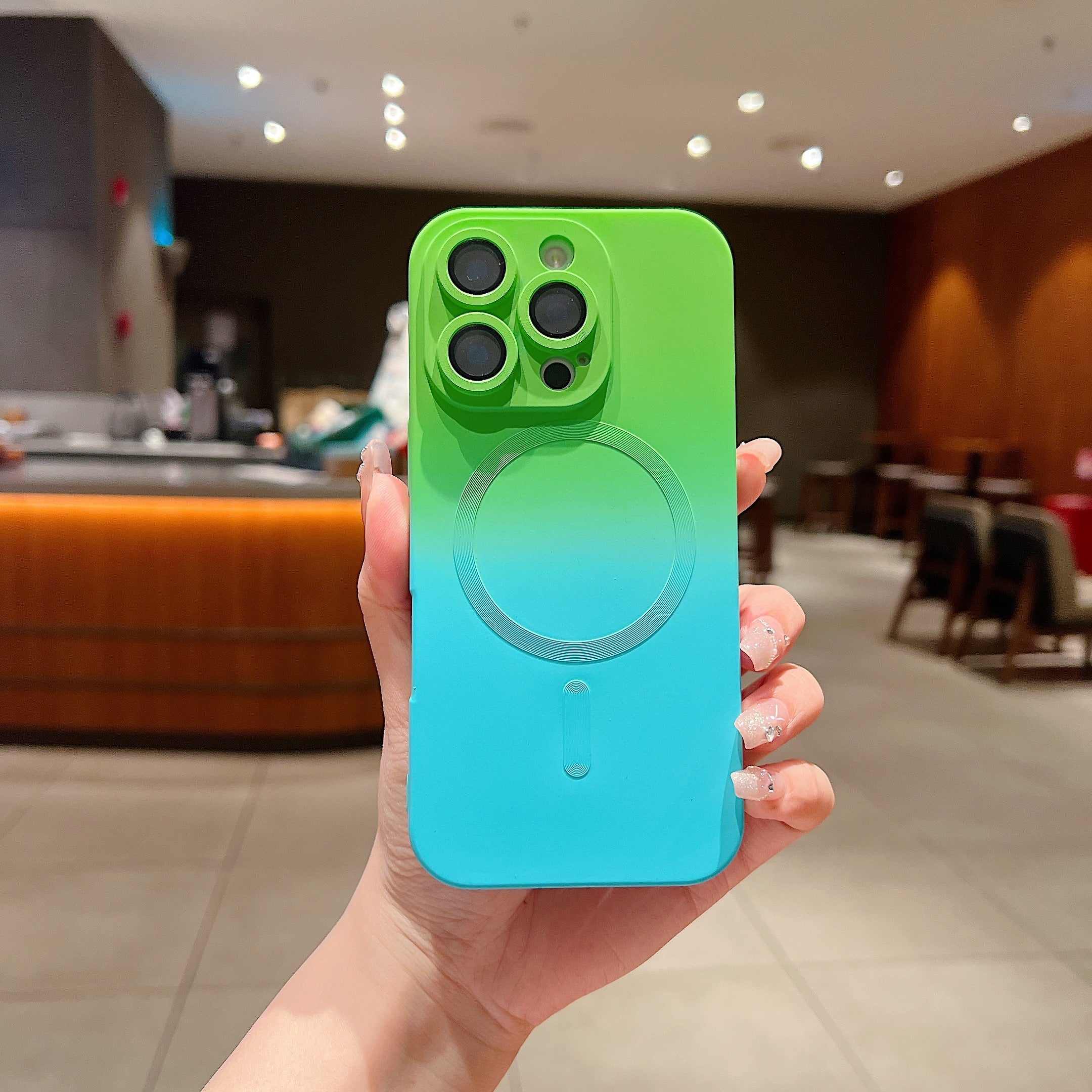 LuxuryKase Gradient Compatible Case for iPhone 16 Pro | Soft Silicone Shockproof Cover with Camera Protection | Slim Lightweight Design | Smooth Touch & Durable - Image 7