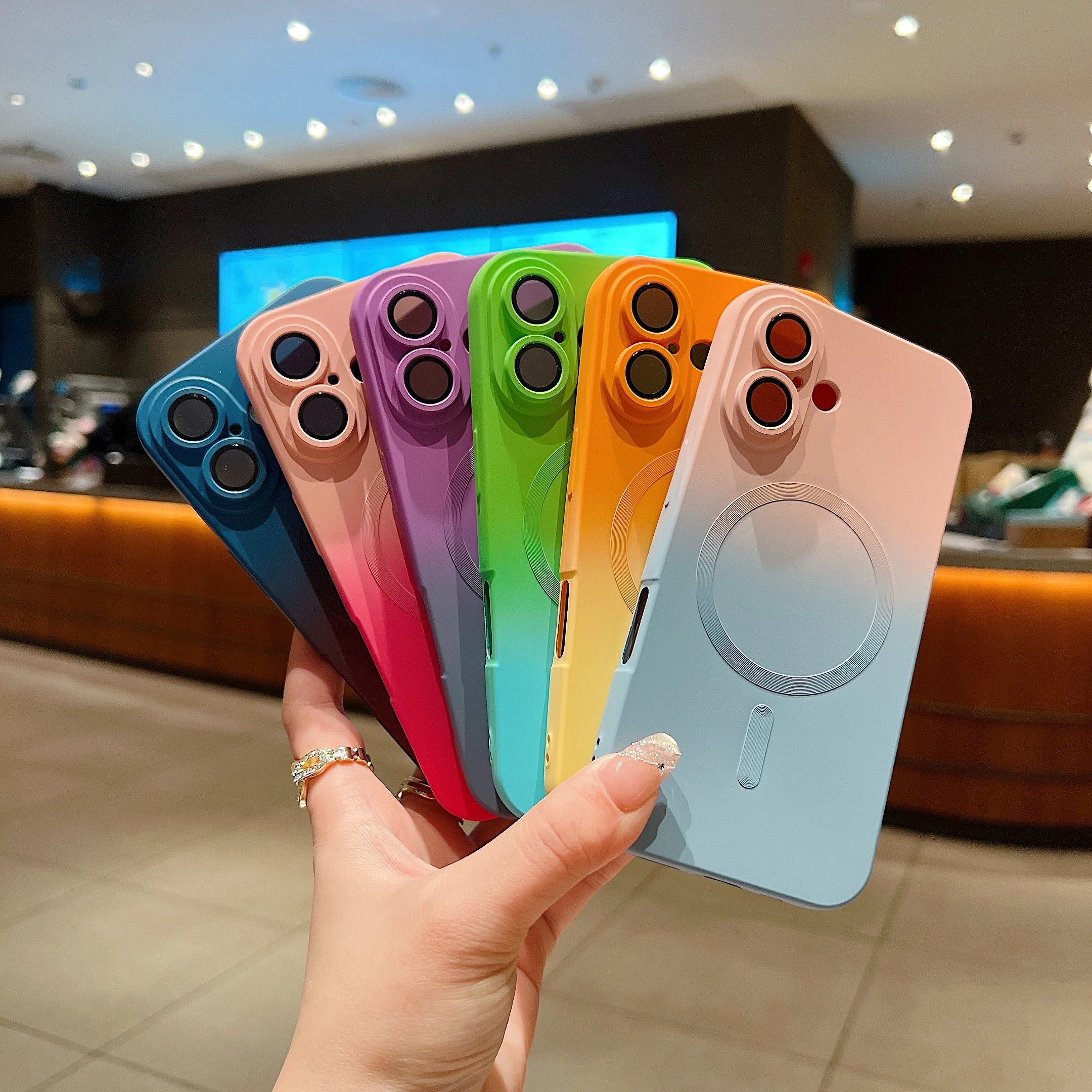 LuxuryKase Gradient Compatible Case for iPhone 16 | Soft Silicone Shockproof Cover with Camera Protection | Slim Lightweight Design | Smooth Touch & Durable - Image 2