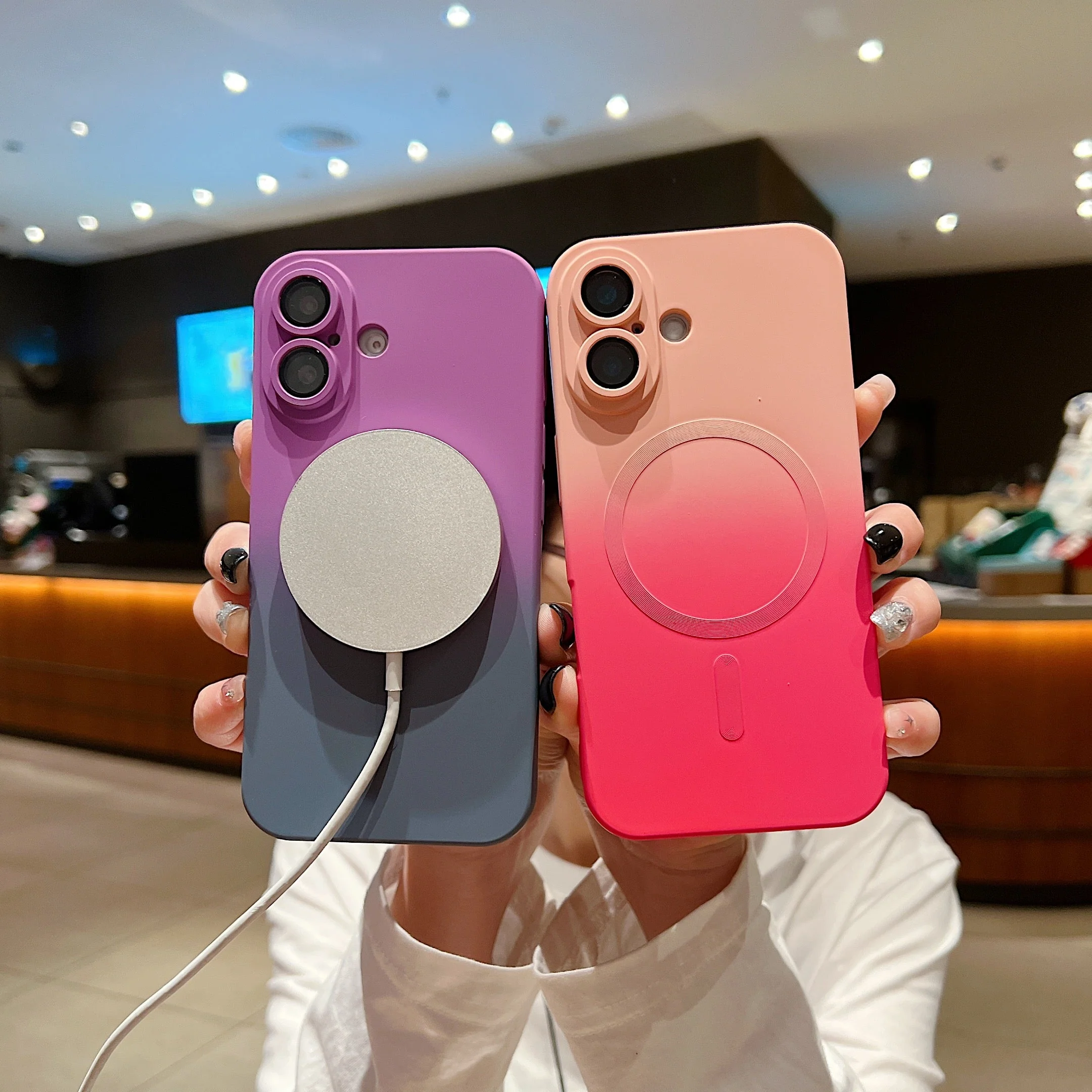 LuxuryKase Gradient Compatible Case for iPhone 16 | Soft Silicone Shockproof Cover with Camera Protection | Slim Lightweight Design | Smooth Touch & Durable - Image 3