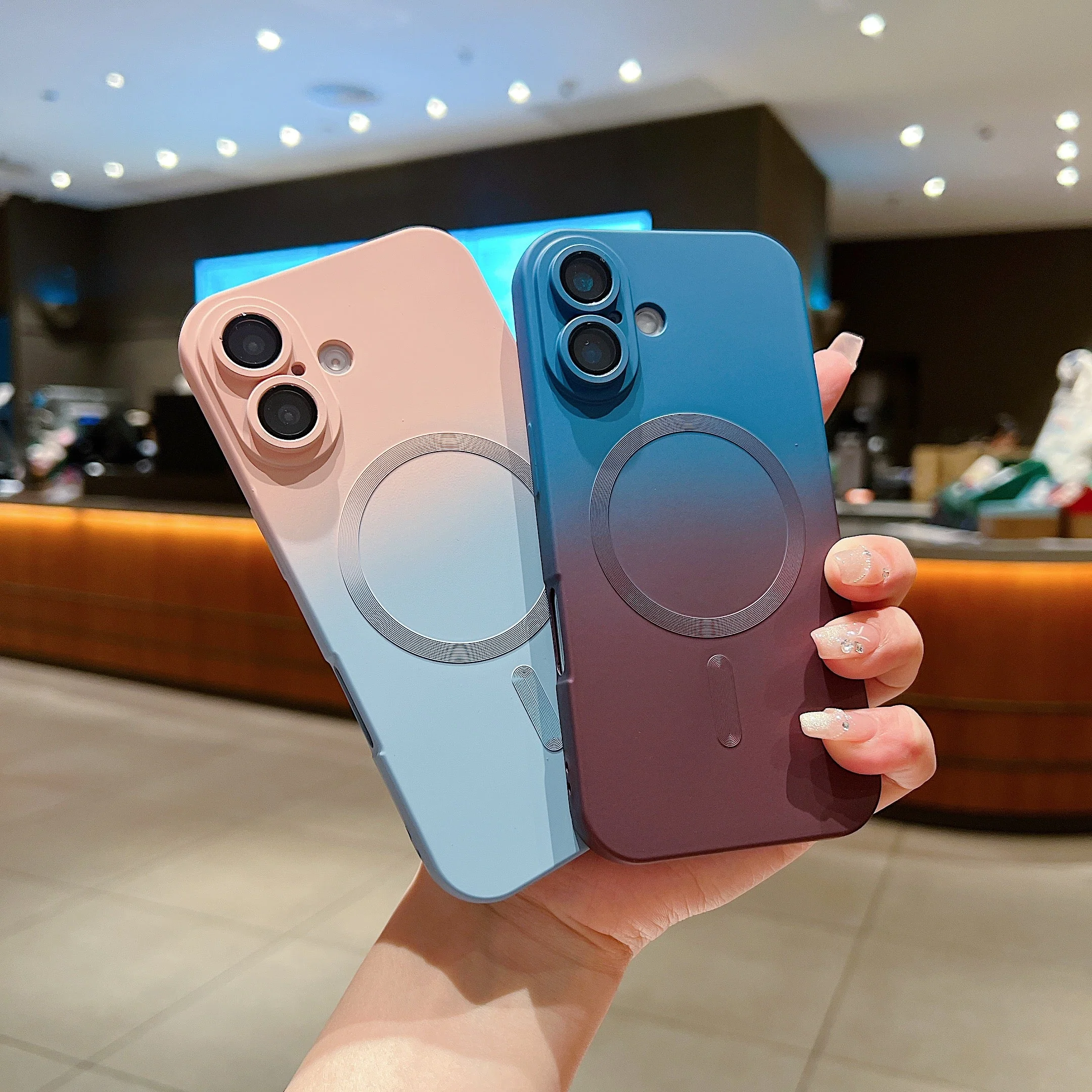 LuxuryKase Gradient Compatible Case for iPhone 16 | Soft Silicone Shockproof Cover with Camera Protection | Slim Lightweight Design | Smooth Touch & Durable - Image 4