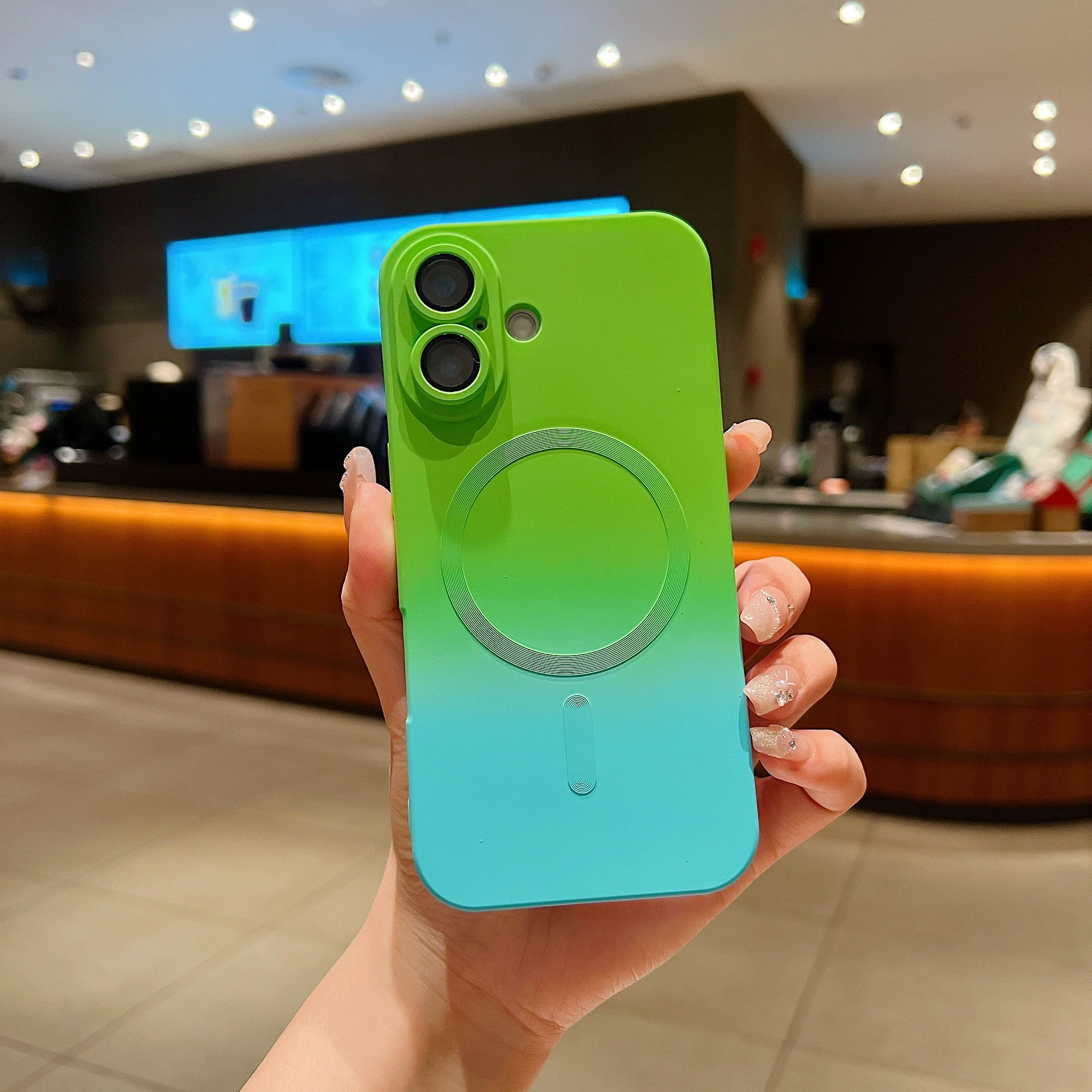 LuxuryKase Gradient Compatible Case for iPhone 16 | Soft Silicone Shockproof Cover with Camera Protection | Slim Lightweight Design | Smooth Touch & Durable - Image 7